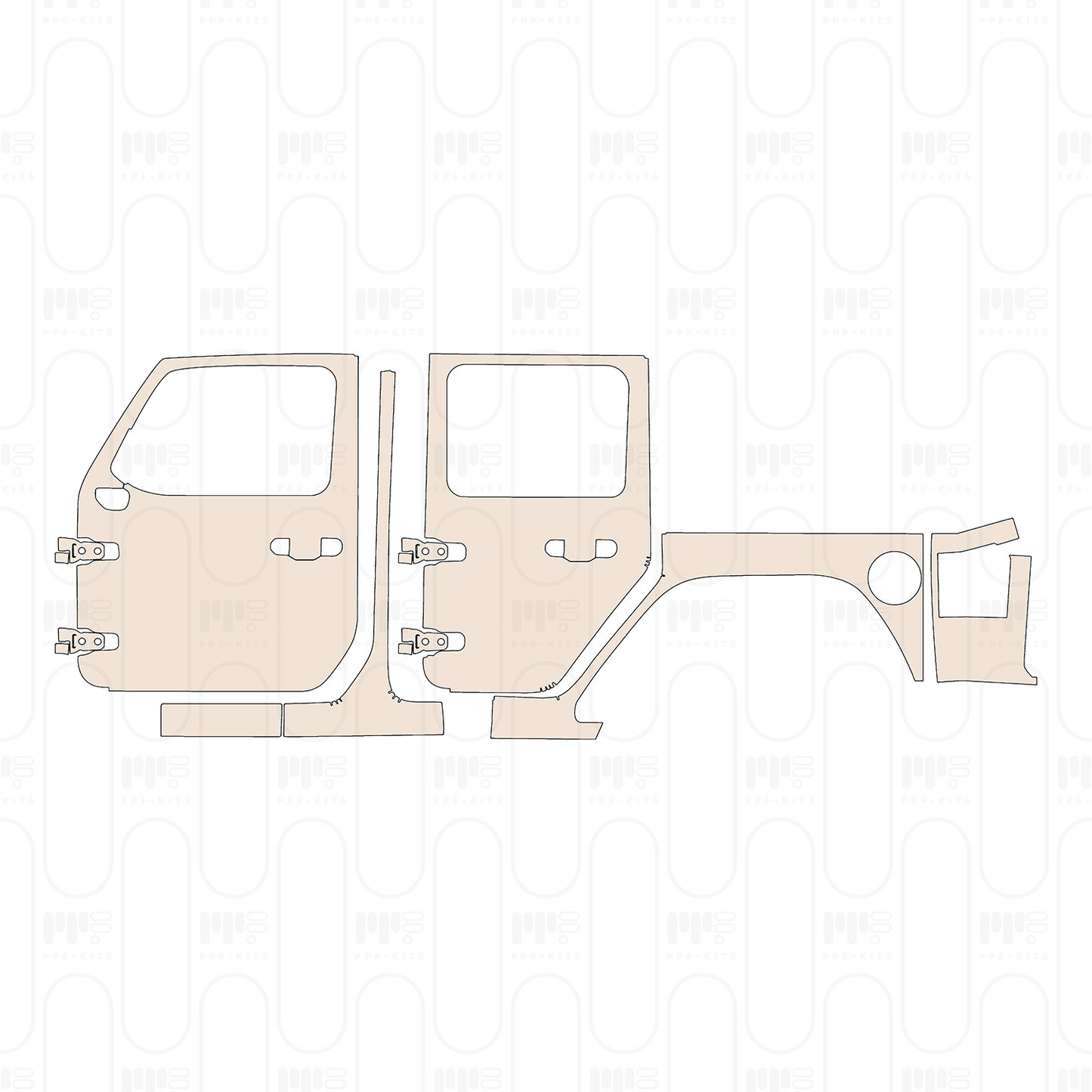 Pre-Cut PPF JEEP Wrangler 4 Door Willys 2026