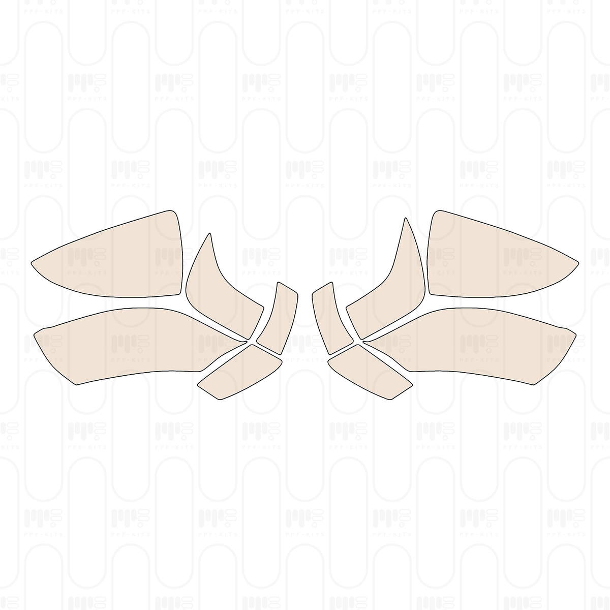 Pre-cut PPF pattern: Mirror - Lexus