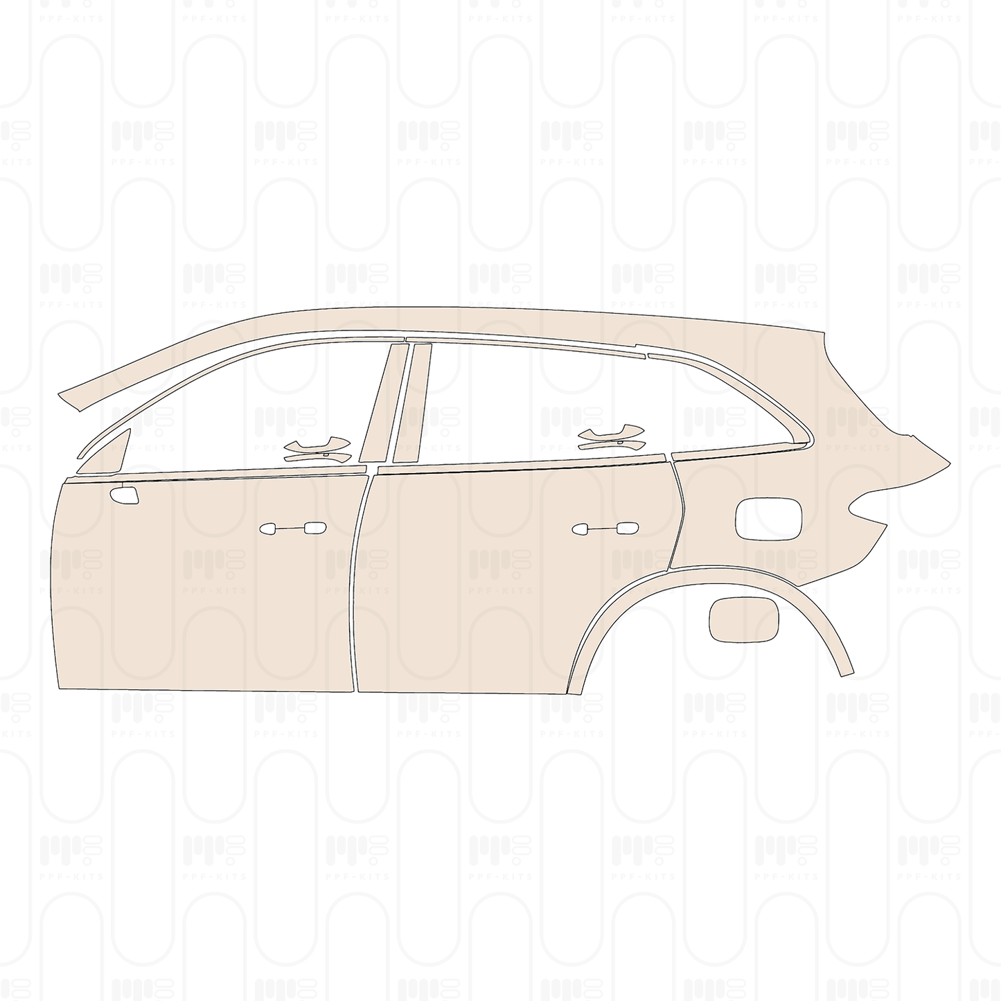 Pre-Cut PPF Mercedes-Benz GLC SUV Extended Wheelbase (GLC L) Base 2026