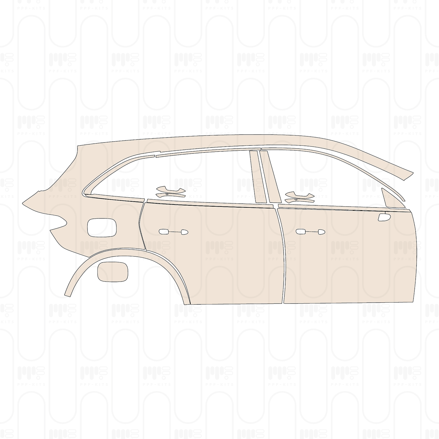 Pre-Cut PPF Mercedes-Benz GLC SUV Extended Wheelbase (GLC L) Base 2026