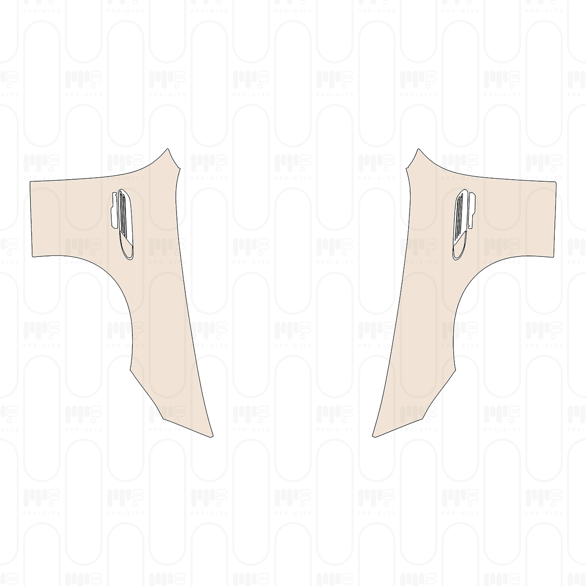 Pre-cut PPF pattern: Fender - Mercedes-Benz