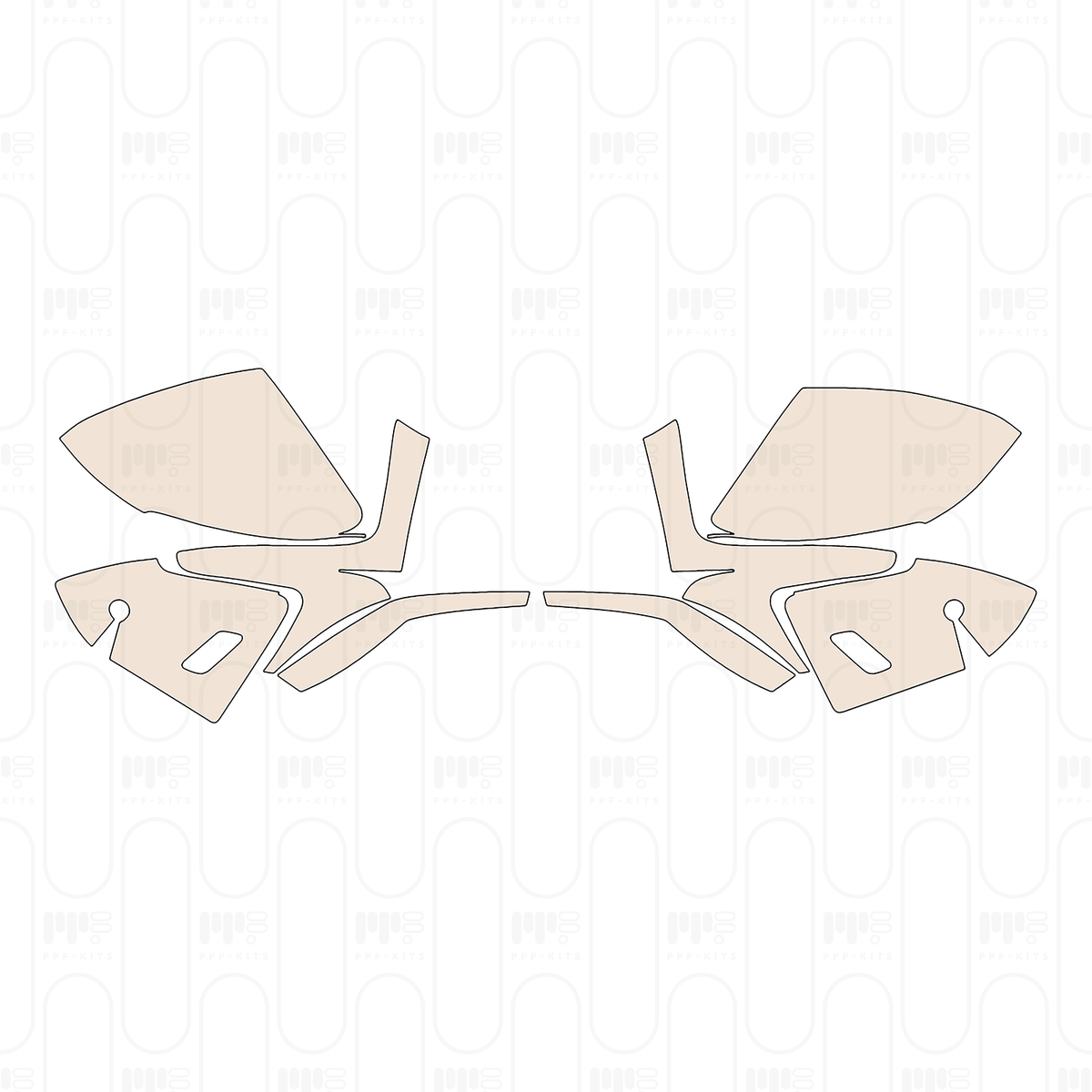 Pre-cut PPF pattern: Mirror - Porsche