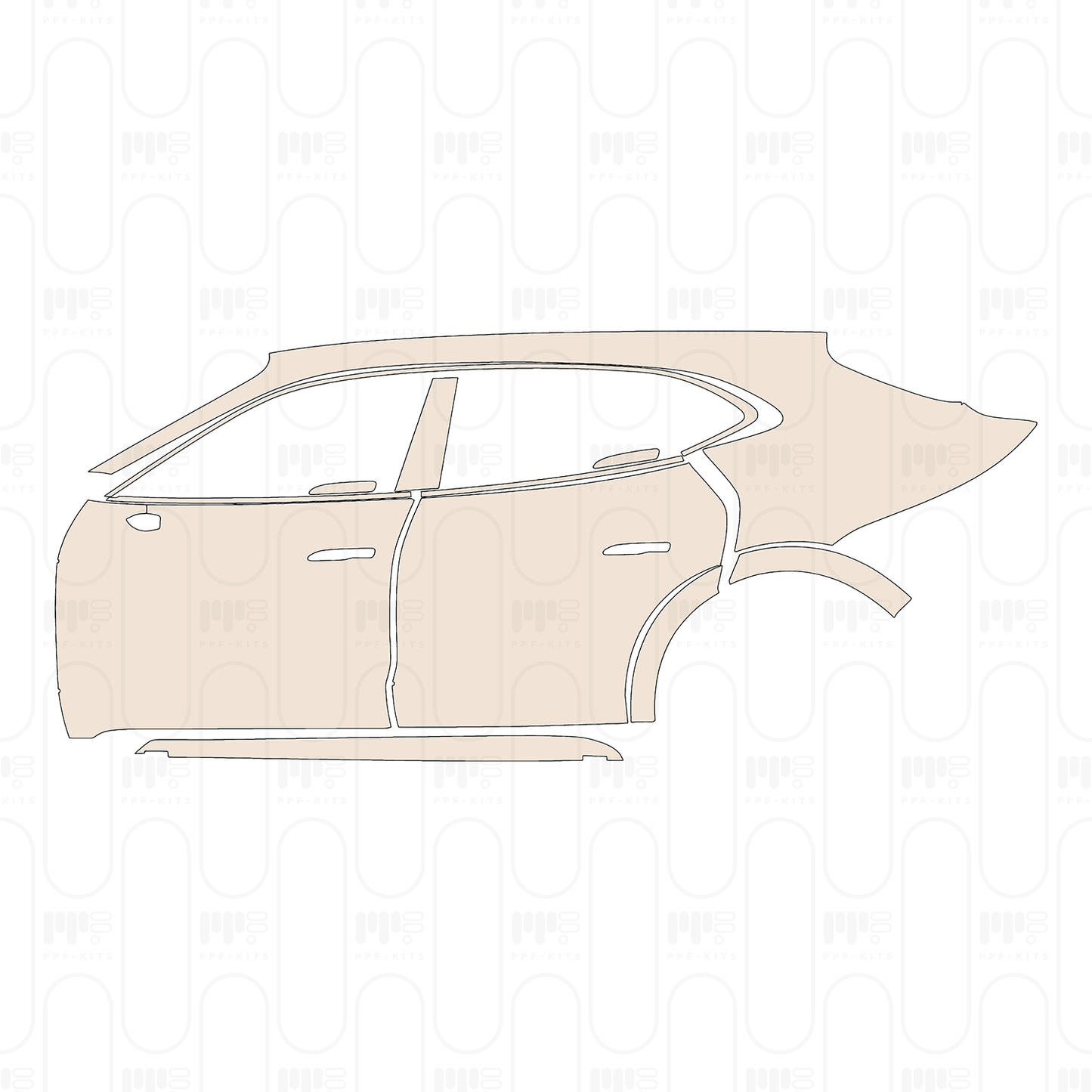 Pre-Cut PPF Porsche Taycan Cross Turismo Taycan Turbo S Cross Turismo 2026