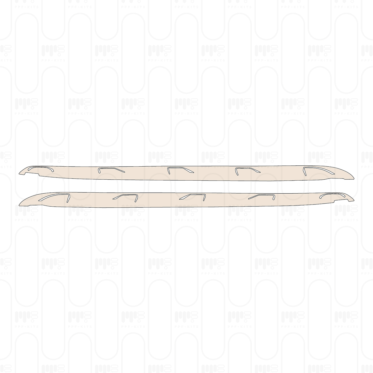 Pre-cut PPF pattern: Side Skirt - Porsche