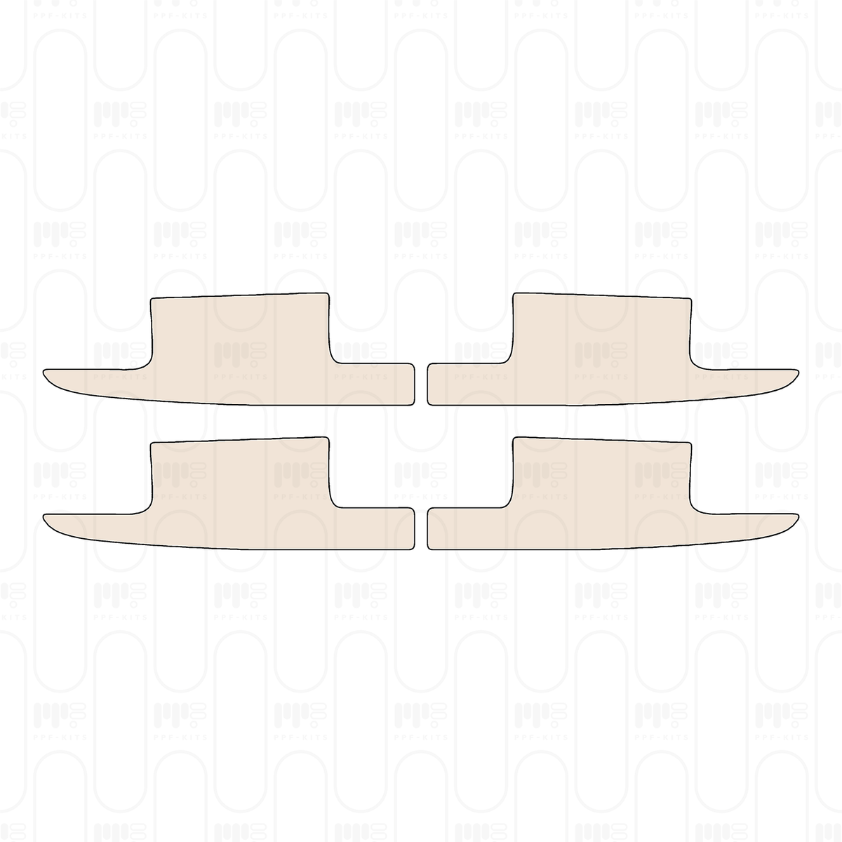 Pre-cut PPF pattern: Door Handle Inserts - Rolls-Royce