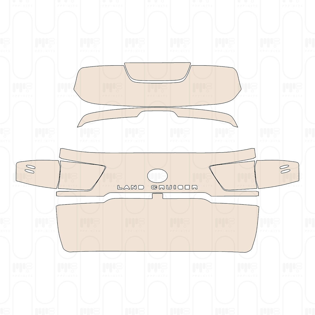 Pre-cut PPF pattern: Trunk Lid - Toyota
