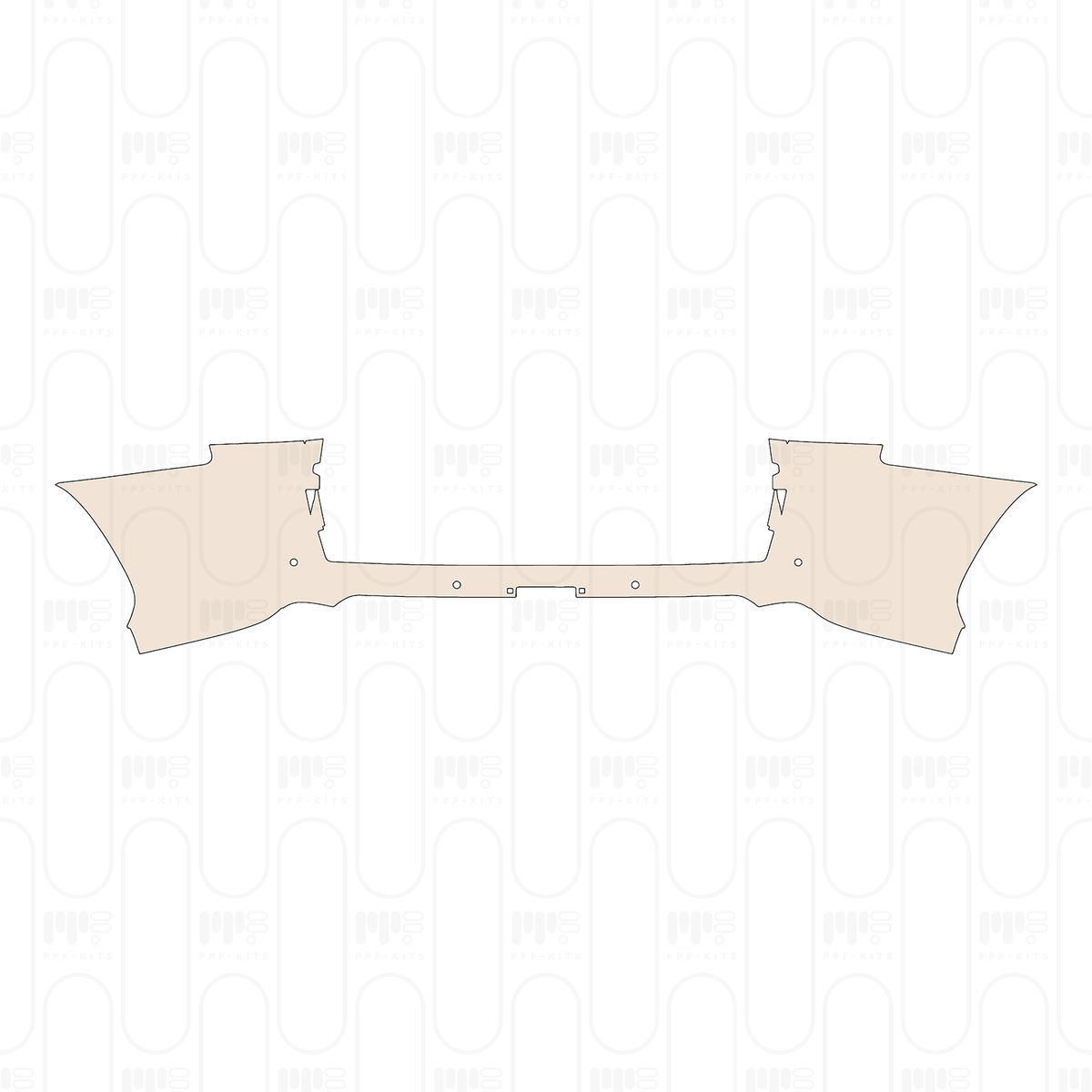 Pre-cut PPF pattern: Rear Bumper - Toyota