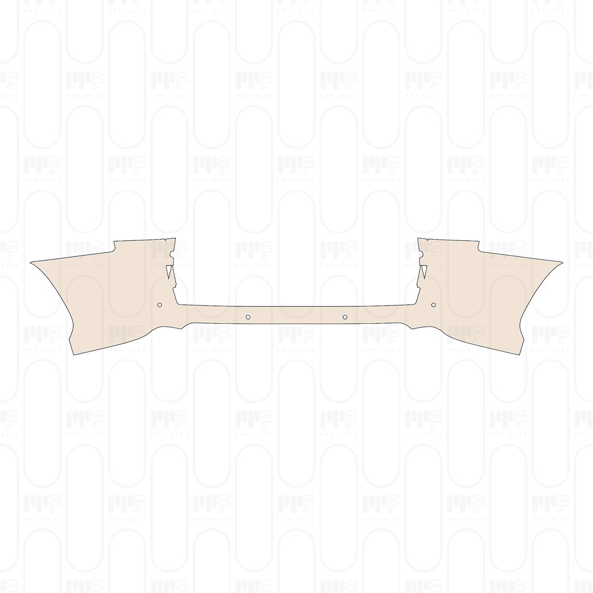 Pre-cut PPF pattern: Rear Bumper - Toyota