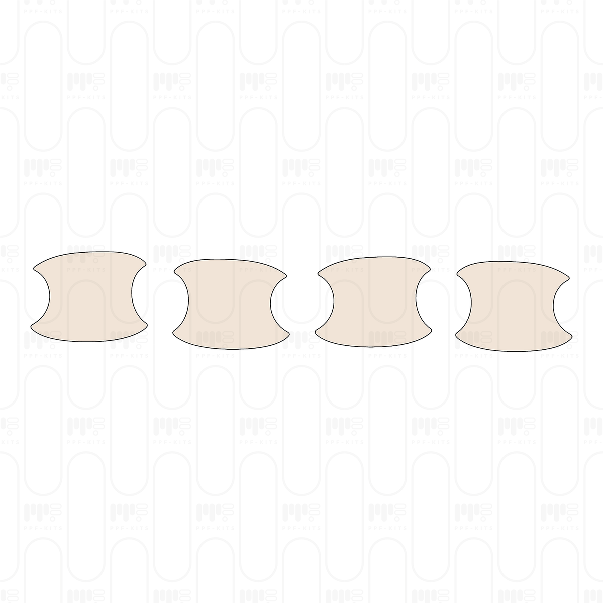 Pre-cut PPF pattern: Door Handle Insert - Toyota