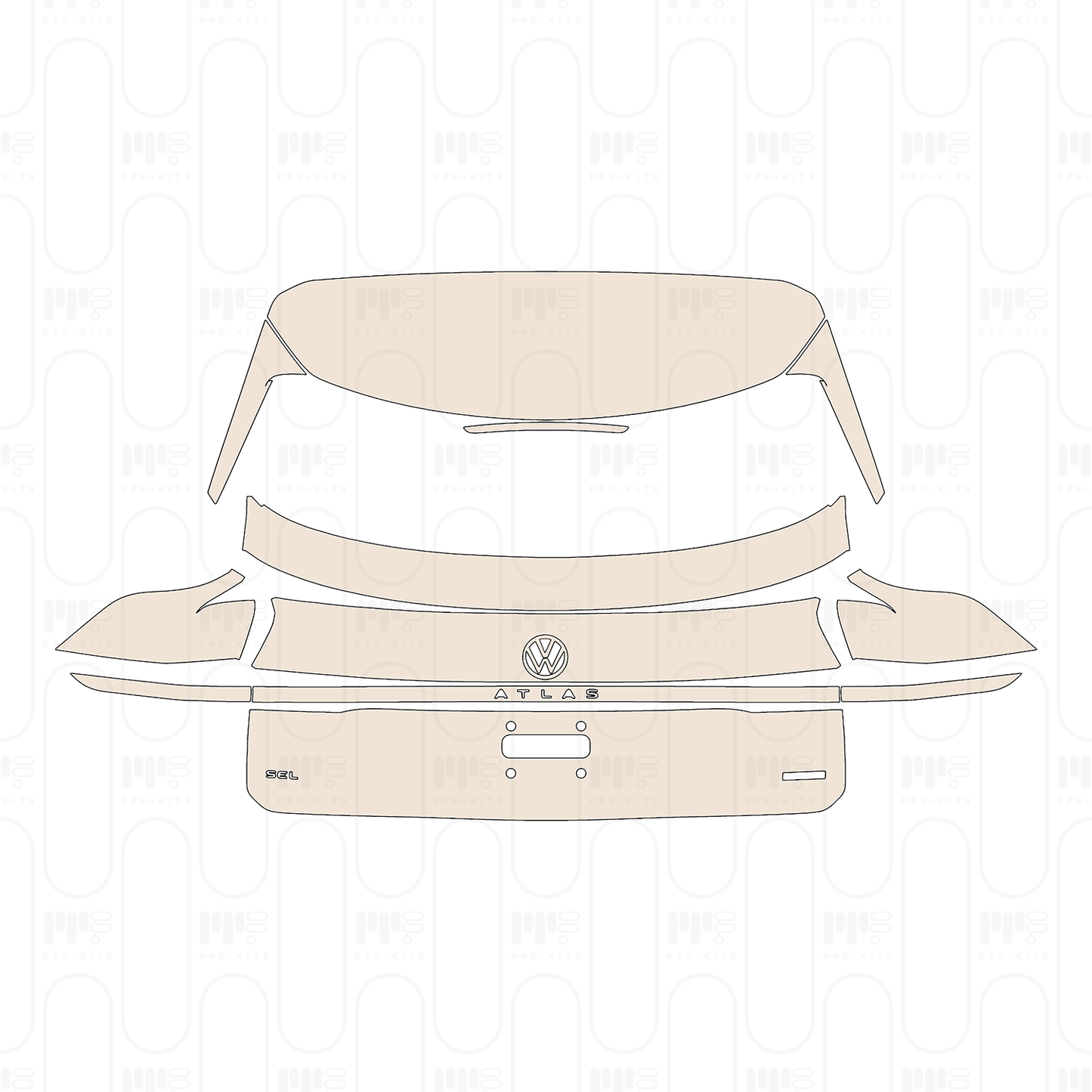 Pre-Cut PPF Volkswagen Atlas Cross Sport (US) SEL 2026