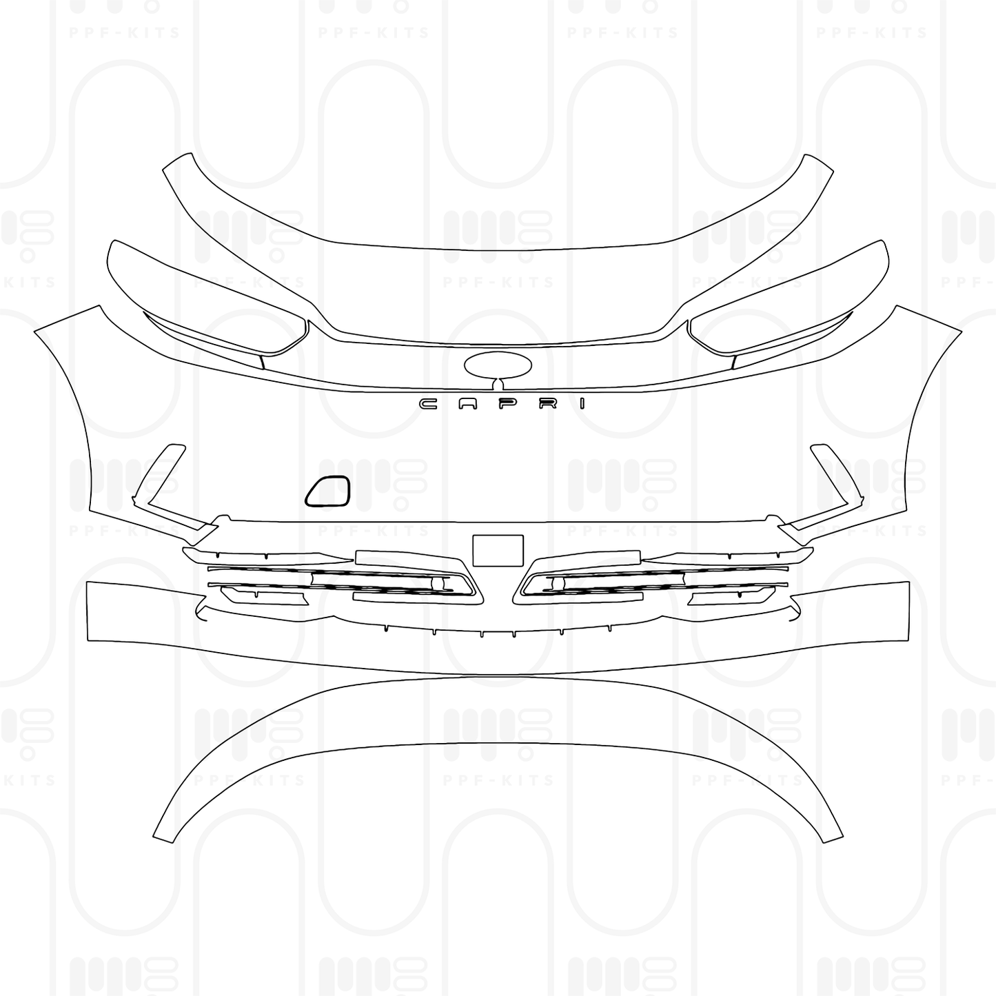 Pre-Cut PPF Ford Capri (EU) Select 2025