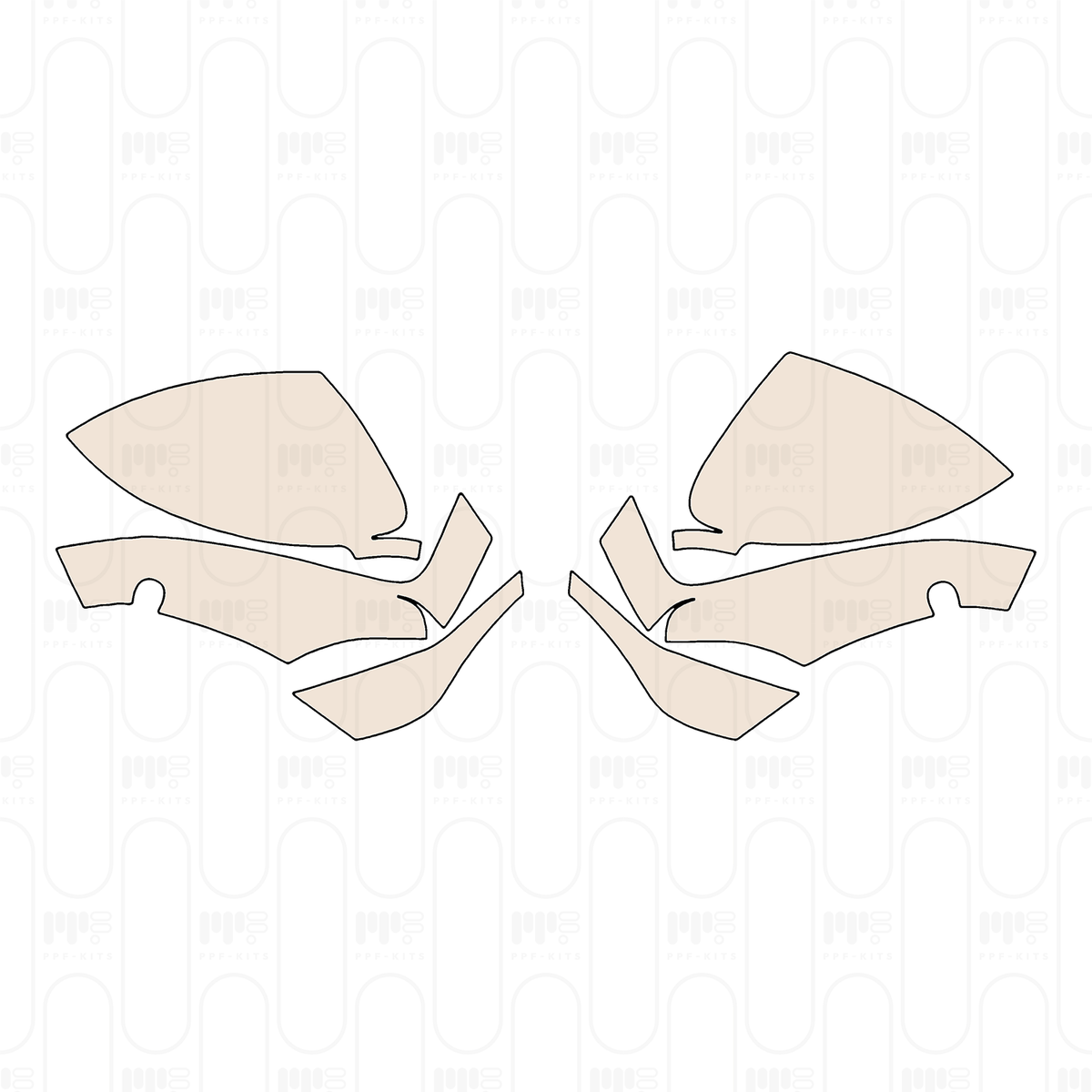 Pre-cut PPF pattern: Mirror - Porsche