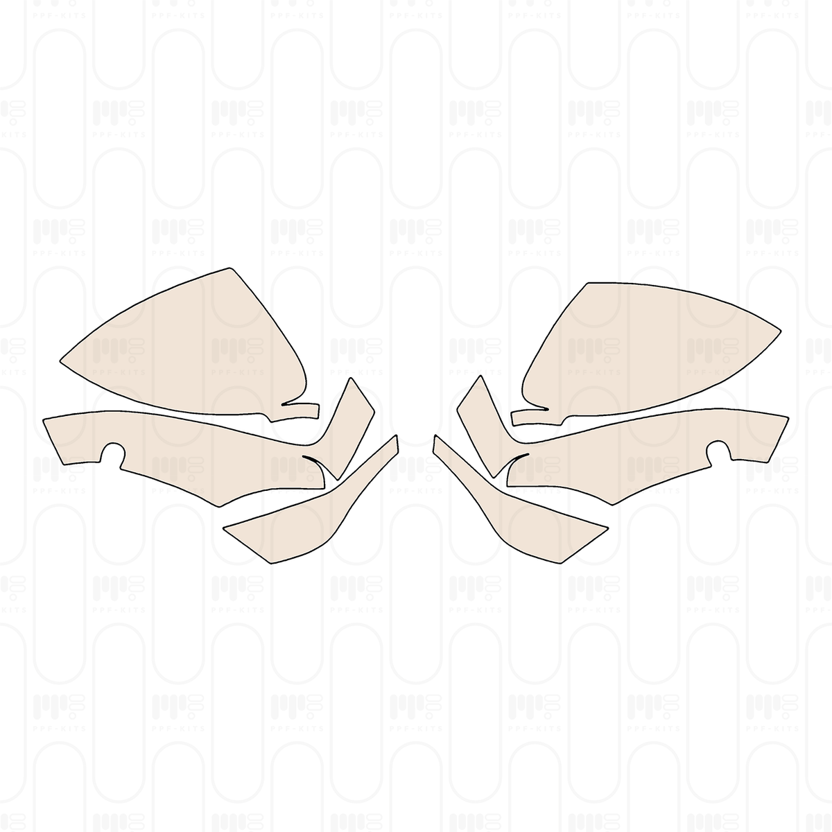 Pre-cut PPF pattern: Mirror - Porsche