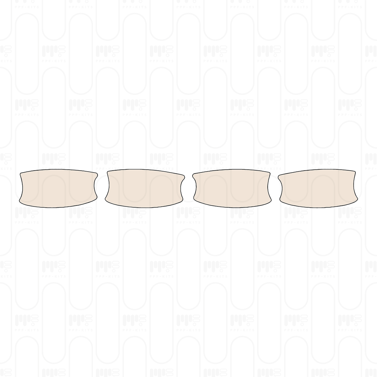 Pre-cut PPF pattern: Door Handle Inserts - Porsche