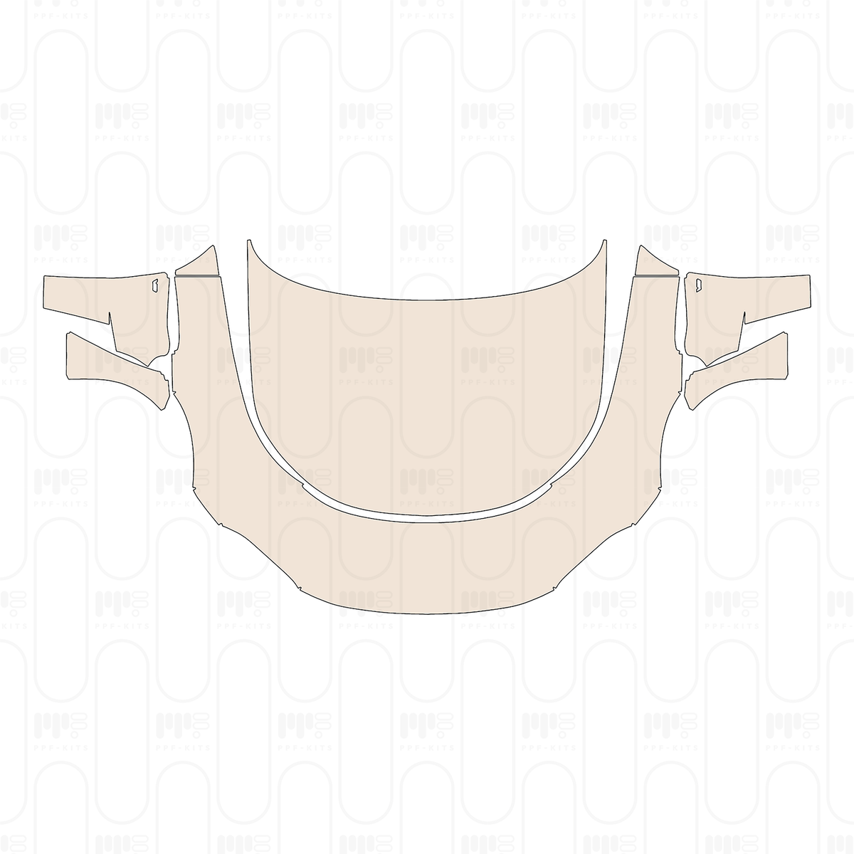 Pre-cut PPF pattern: Hood + Fender - Aston Martin