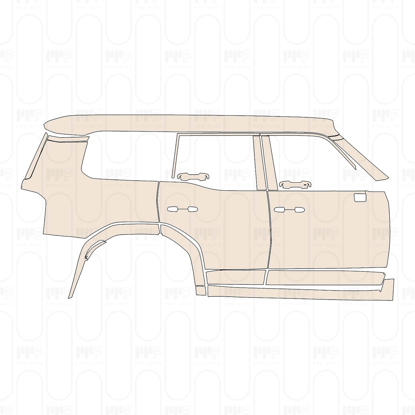 Pre-Cut PPF Toyota Prado Base 2024