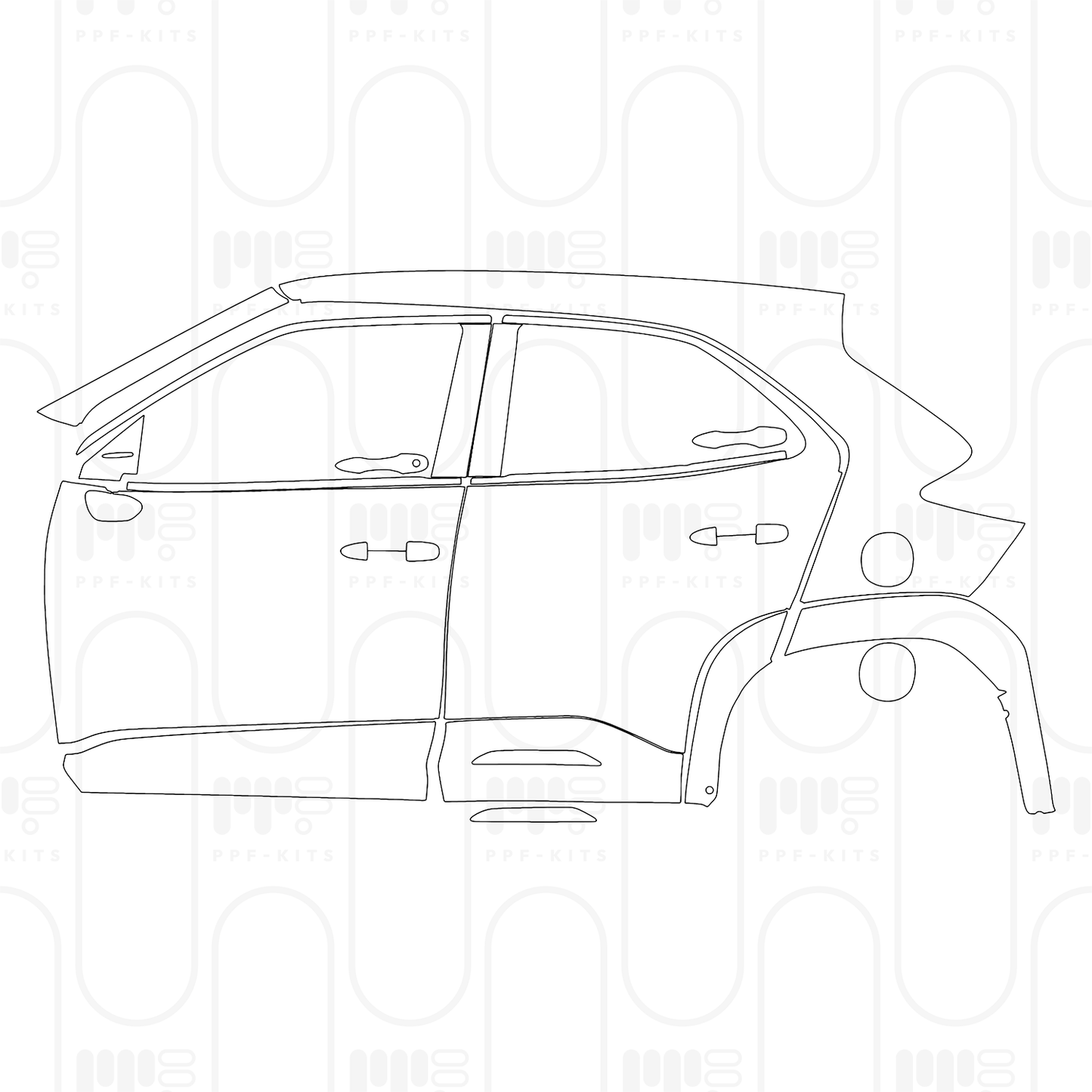 Pre-Cut PPF Toyota Yaris Cross Design 2024