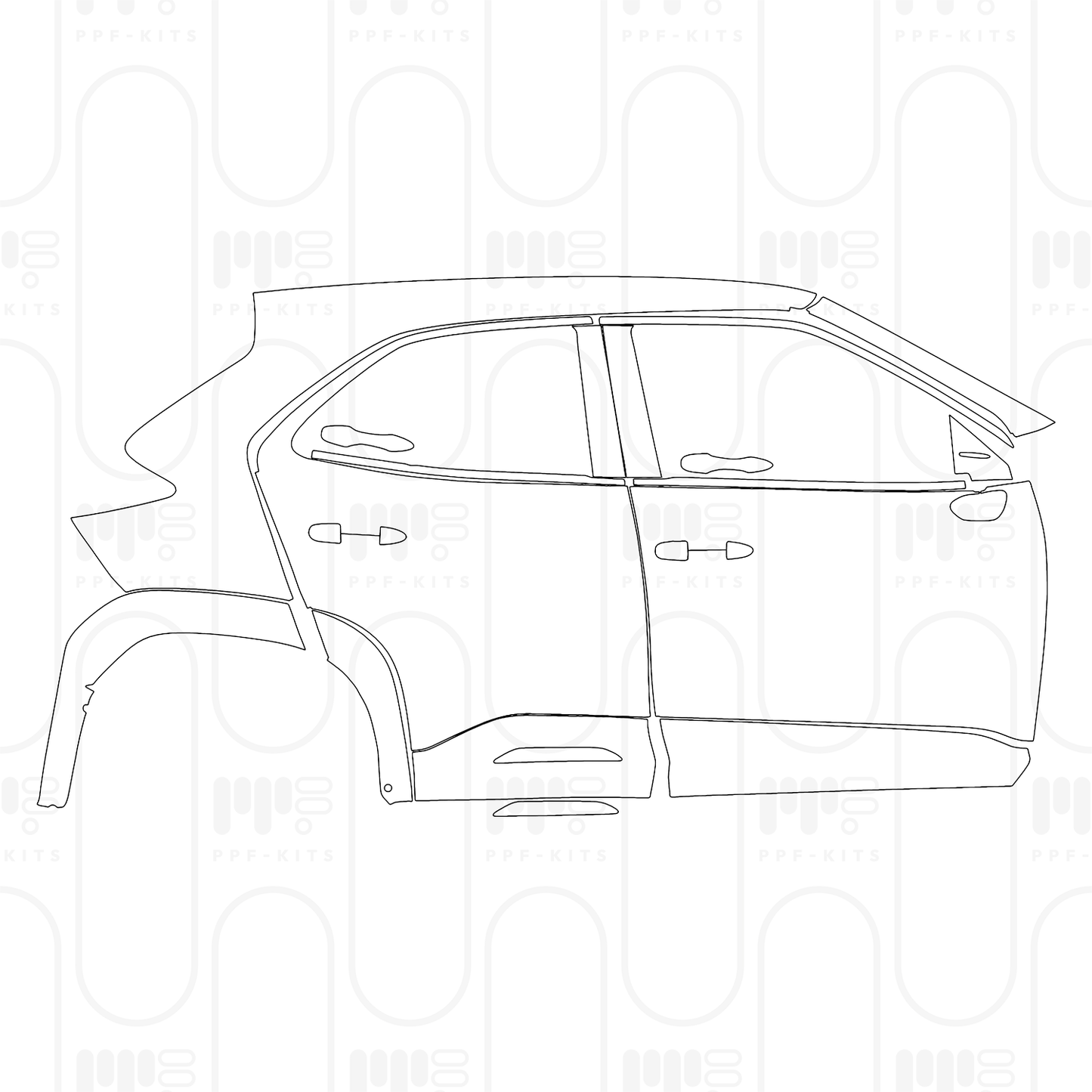 Pre-Cut PPF Toyota Yaris Cross Design 2024