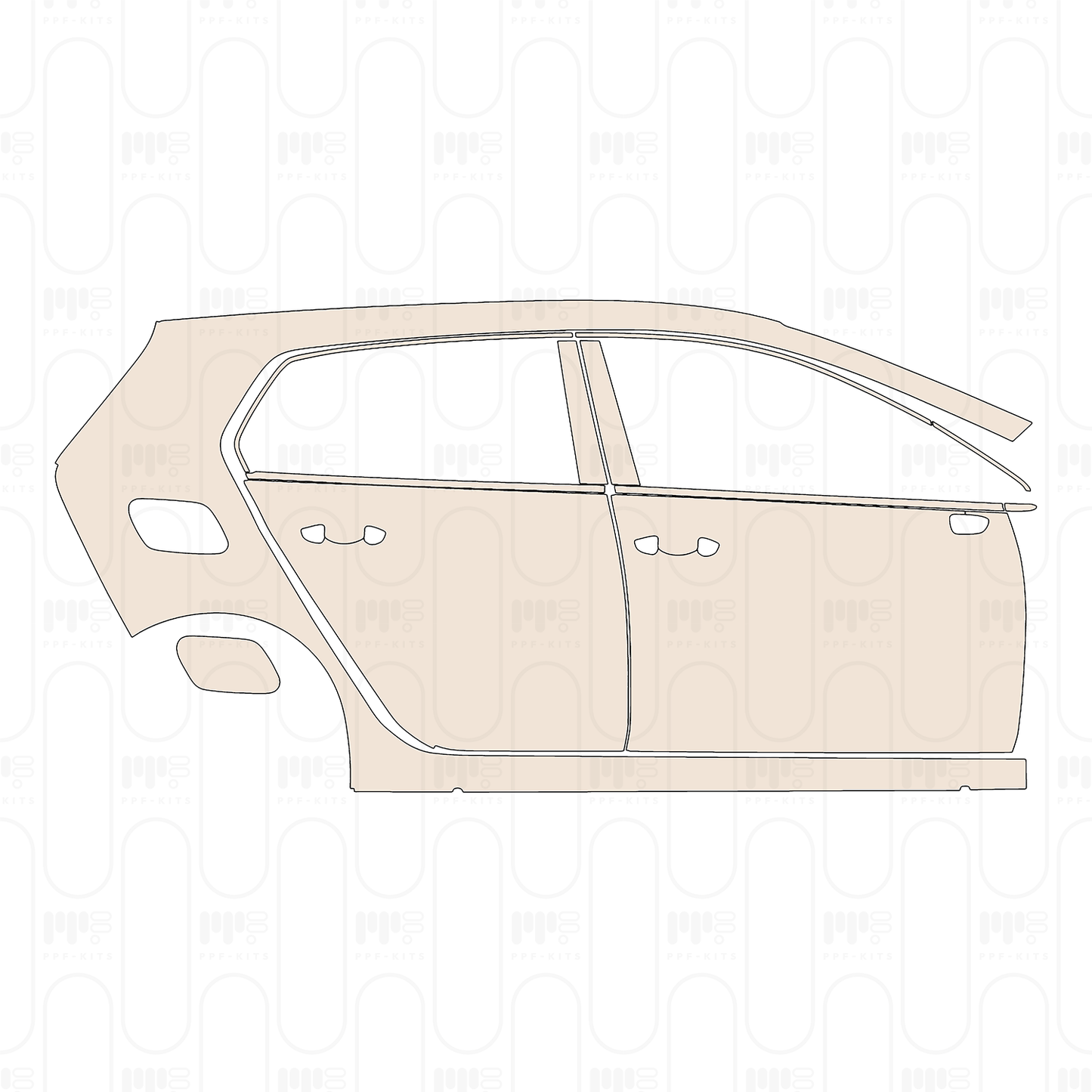 Pre-Cut PPF Volkswagen Golf Base 2024