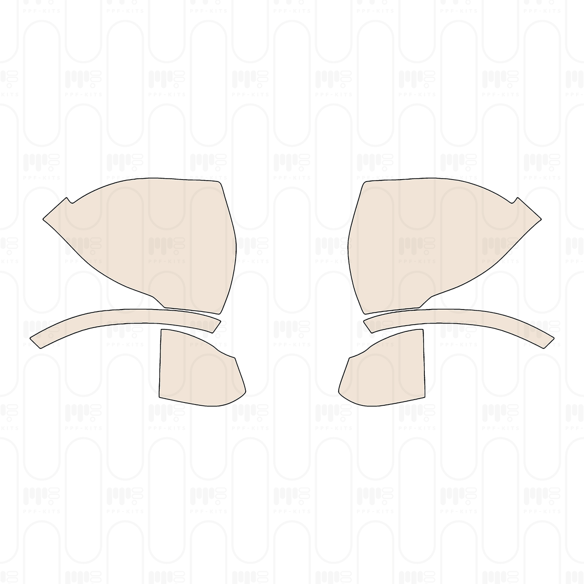 Pre-cut PPF pattern: Mirror - Volvo