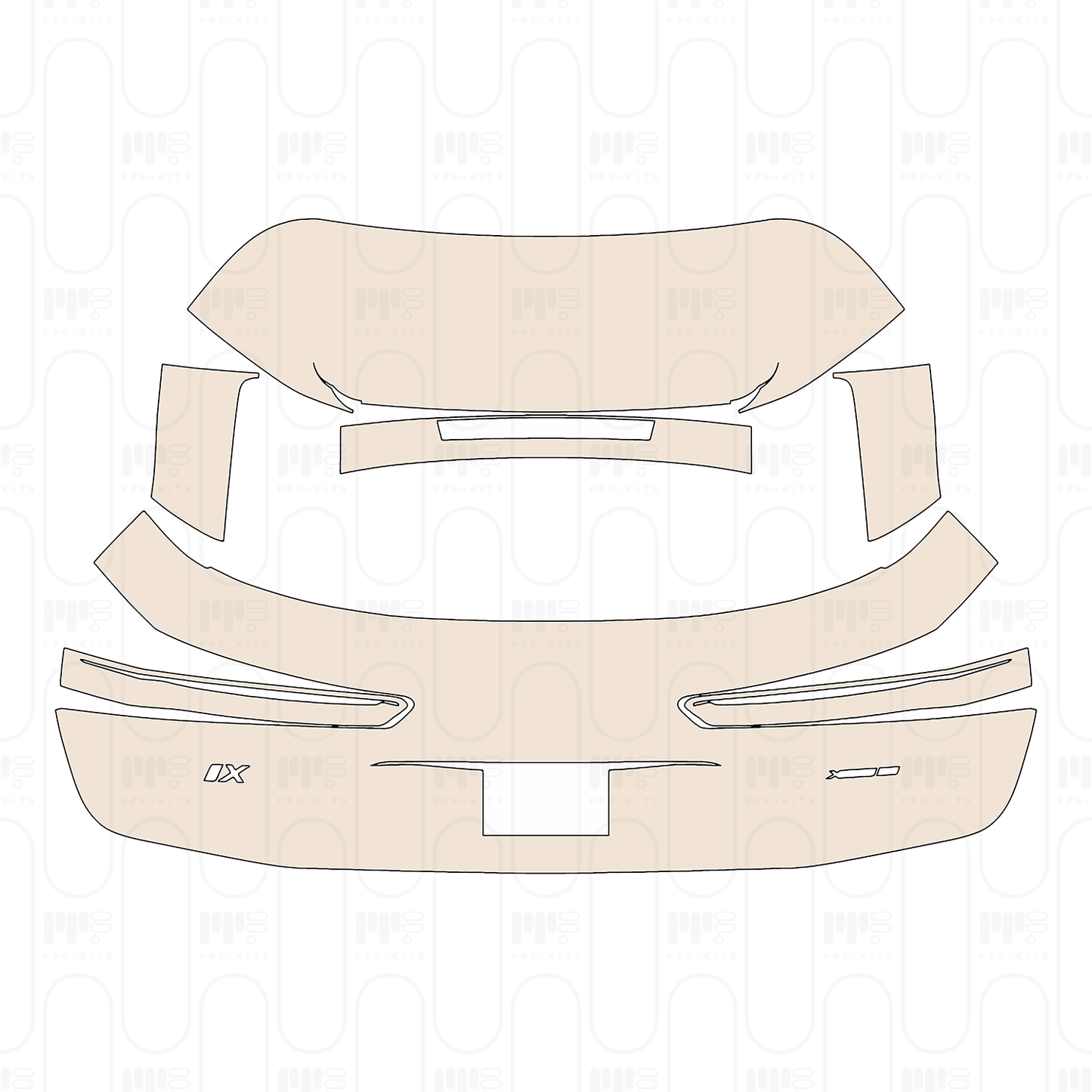 Pre-Cut PPF BMW iX Shadowline 2025