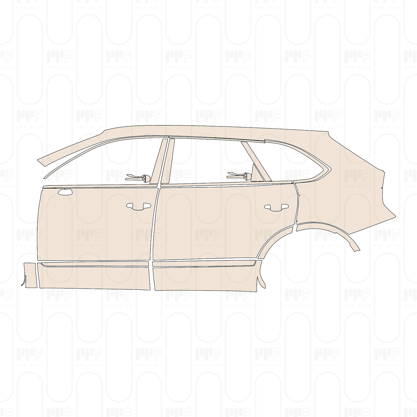 Pre-Cut PPF Bentley Bentayga Extended Wheelbase Base 2023