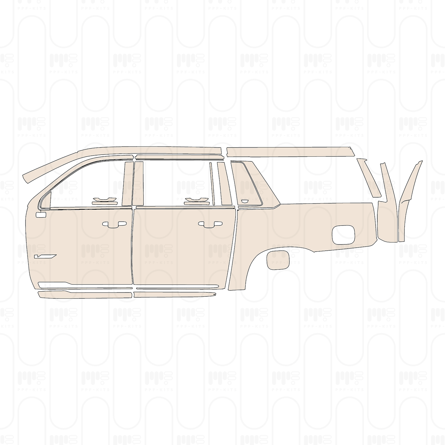 Pre-Cut PPF Cadillac Escalade-V ESV 2023