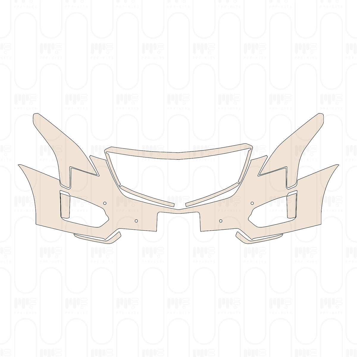 Pre-cut PPF pattern: Bumper + Headlamp - Cadillac