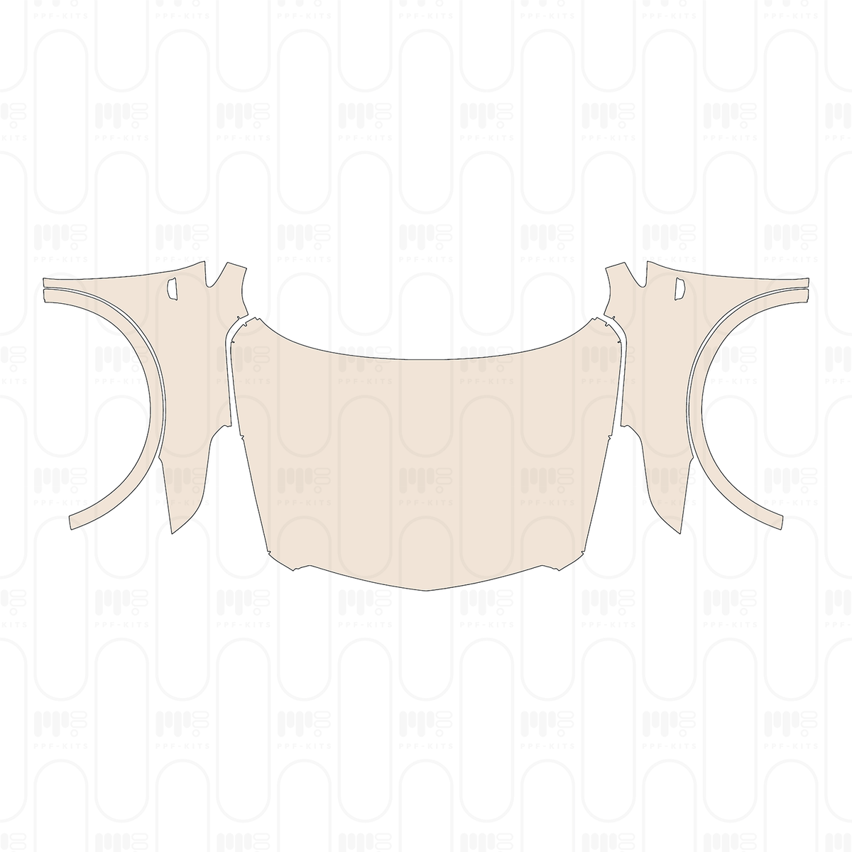 Pre-cut PPF pattern: Hood + Fender - Cadillac