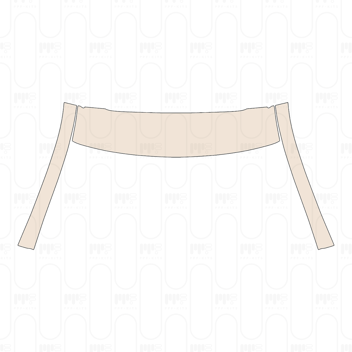 Pre-cut PPF pattern: A Pillar - Cadillac