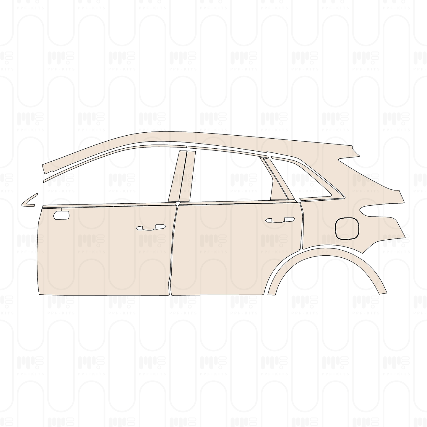 Pre-Cut PPF Cadillac XT5 (US) 2022