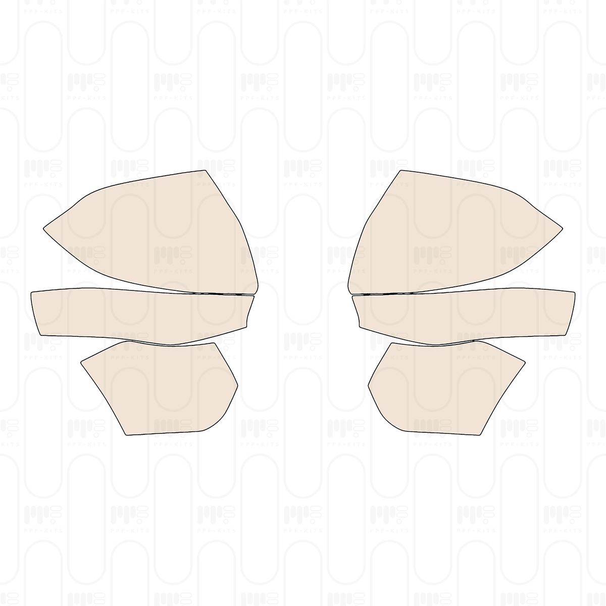 Pre-cut PPF pattern: Mirror - Cadillac