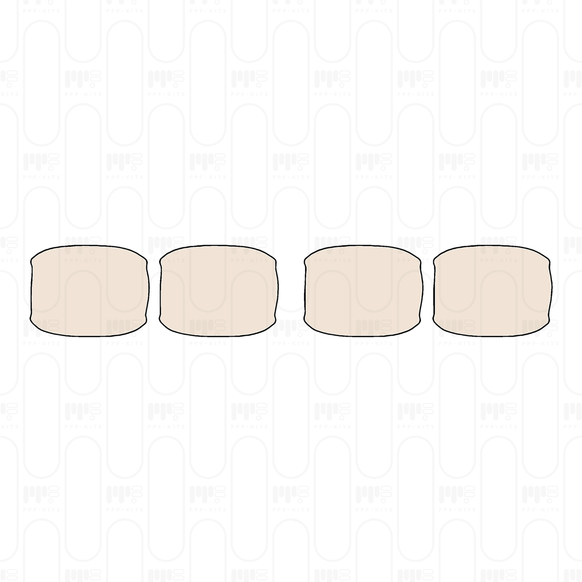Pre-cut PPF pattern: Door Handle Inserts - Chevrolet