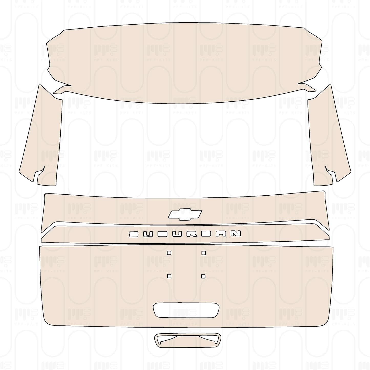 Pre-Cut PPF Chevrolet Suburban RST 2025