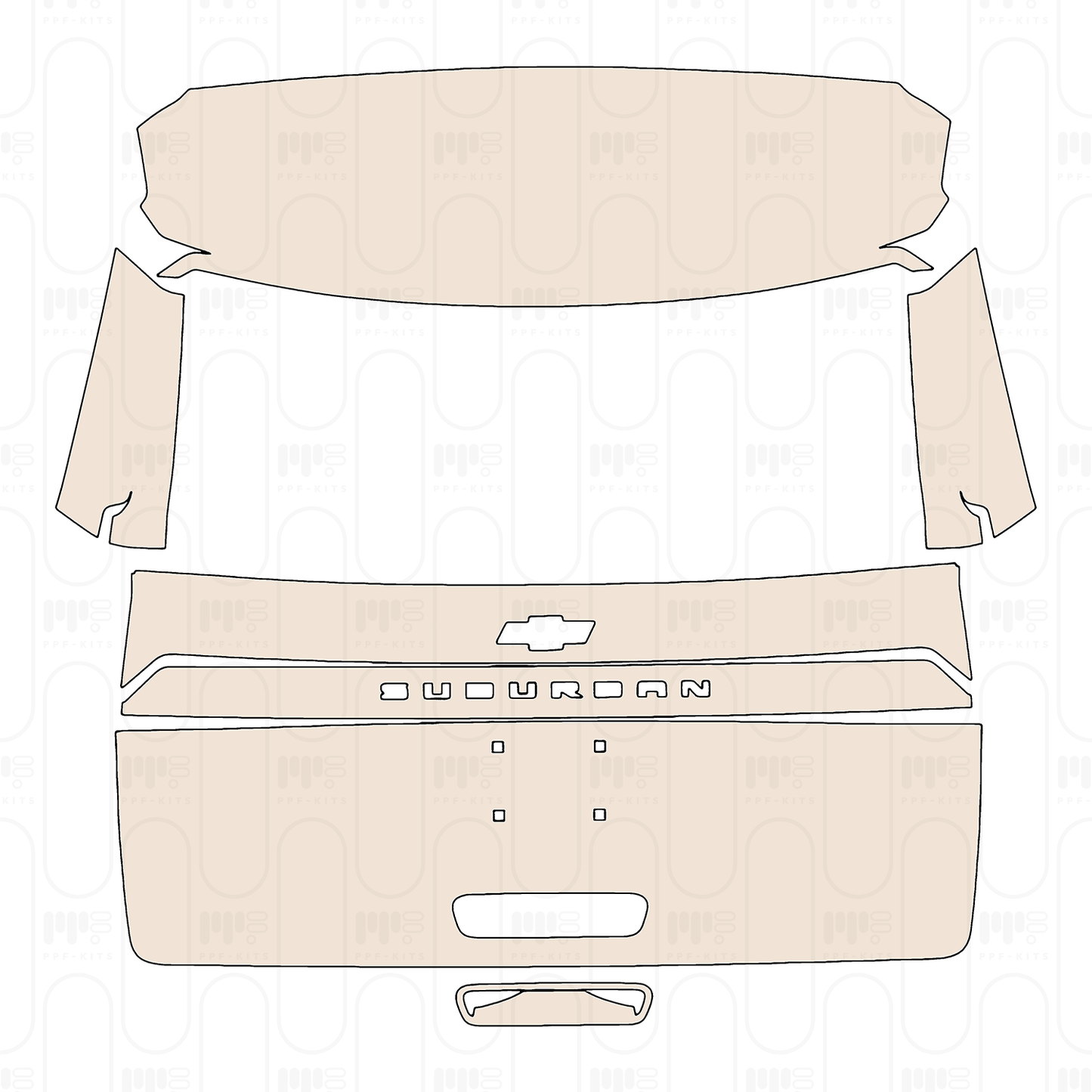 Pre-Cut PPF Chevrolet Suburban Premier 2025