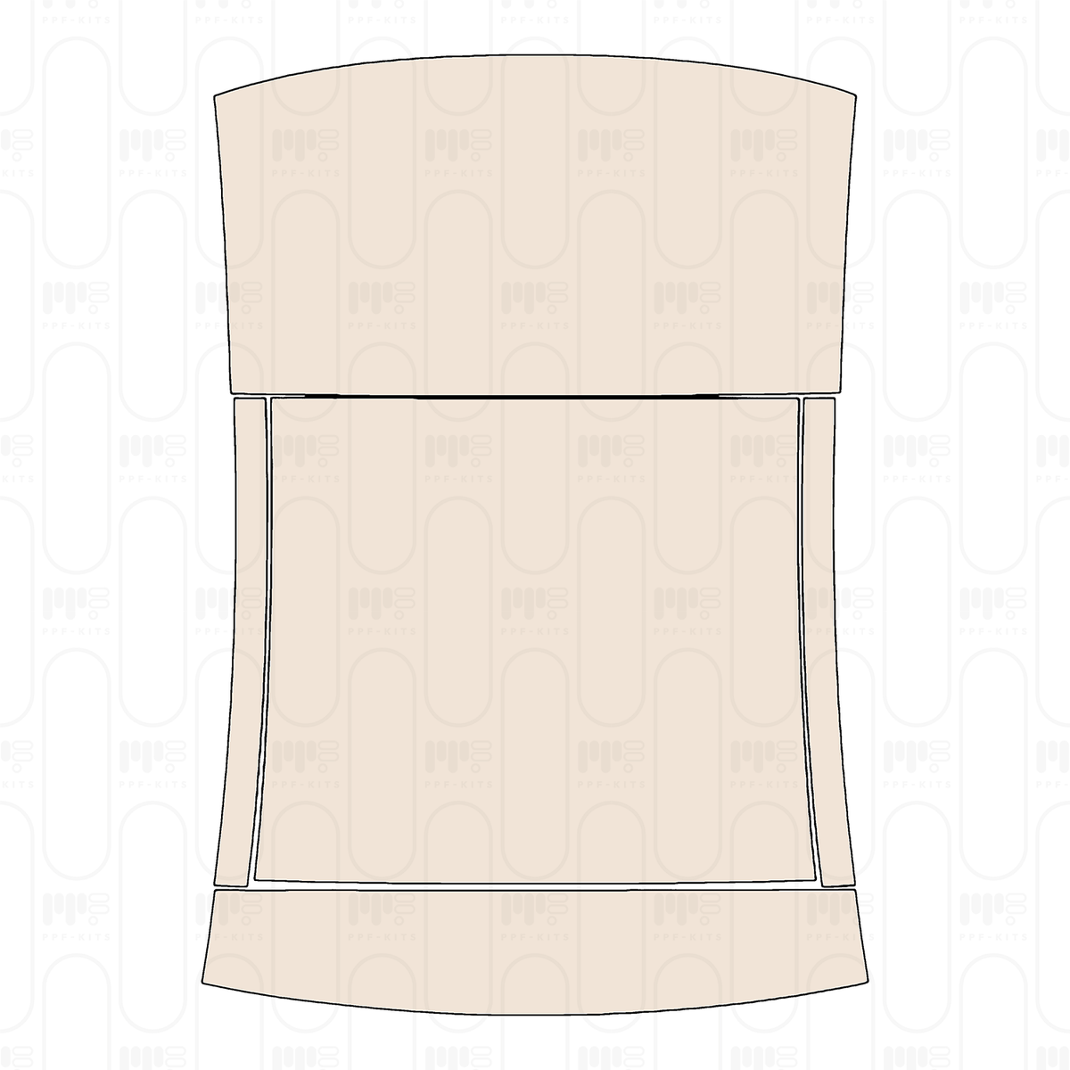 Pre-cut PPF pattern: Roof - DS