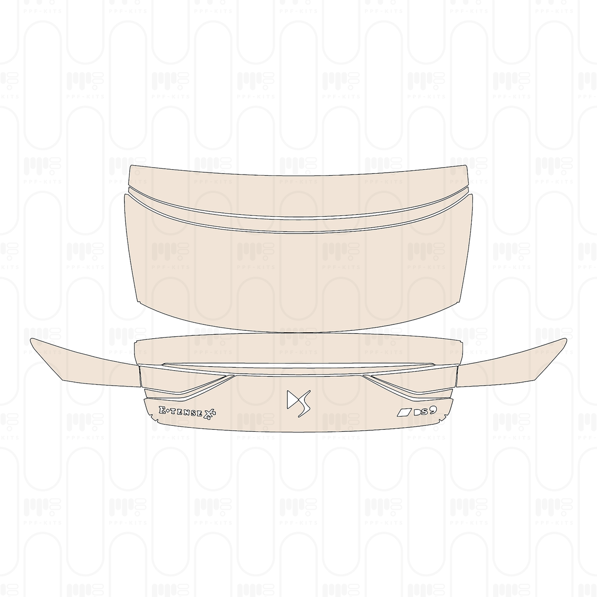 Pre-cut PPF pattern: Trunk Lid - DS