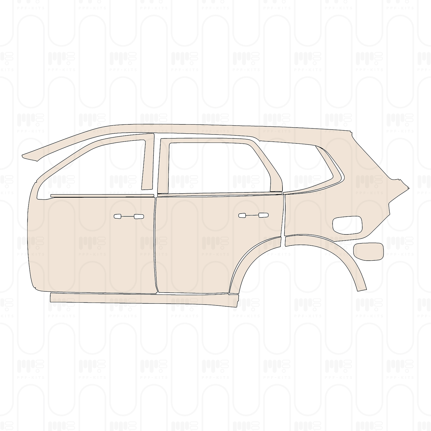 Pre-Cut PPF Ford Everest Sport 2023