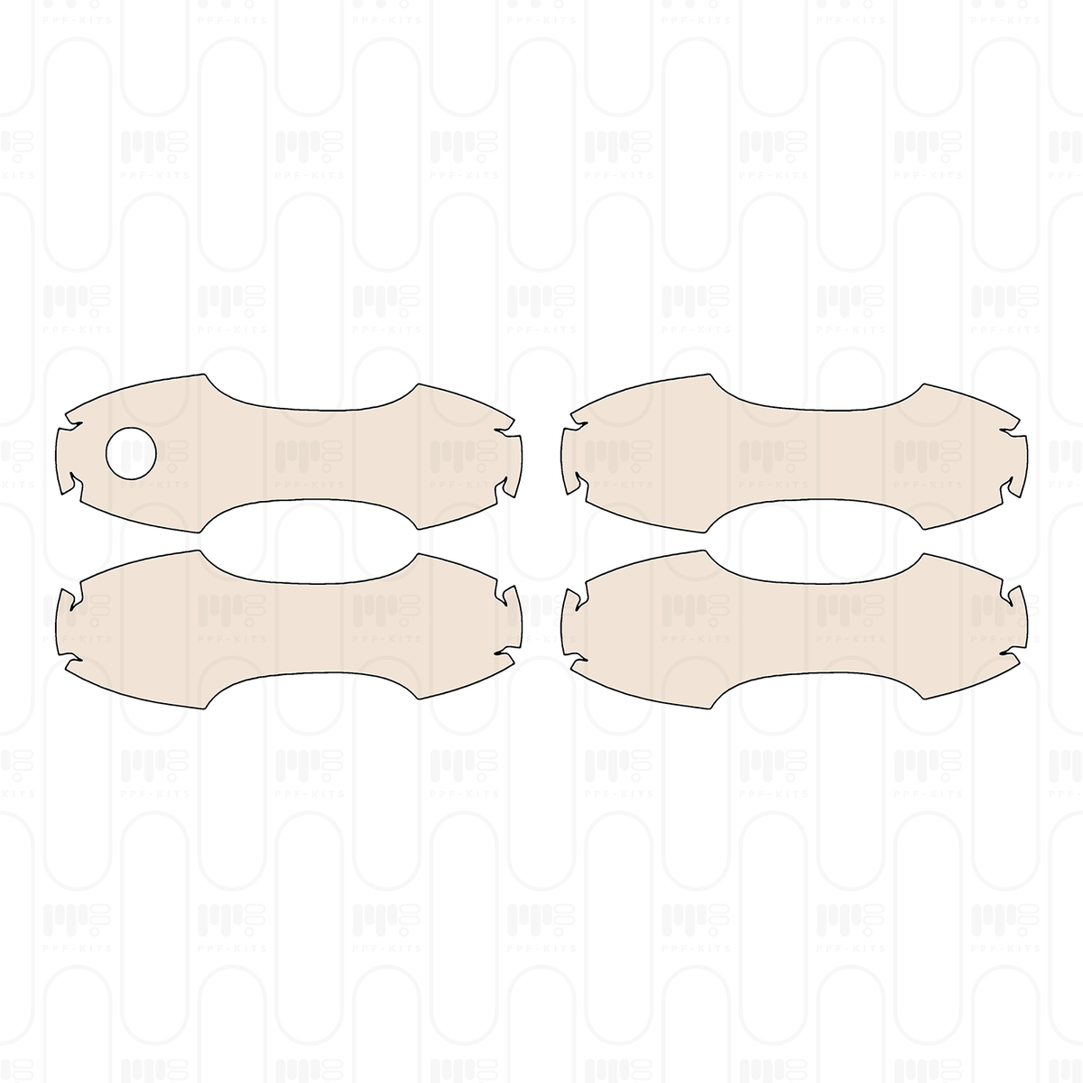 Pre-cut PPF pattern: Door Handle - Ford