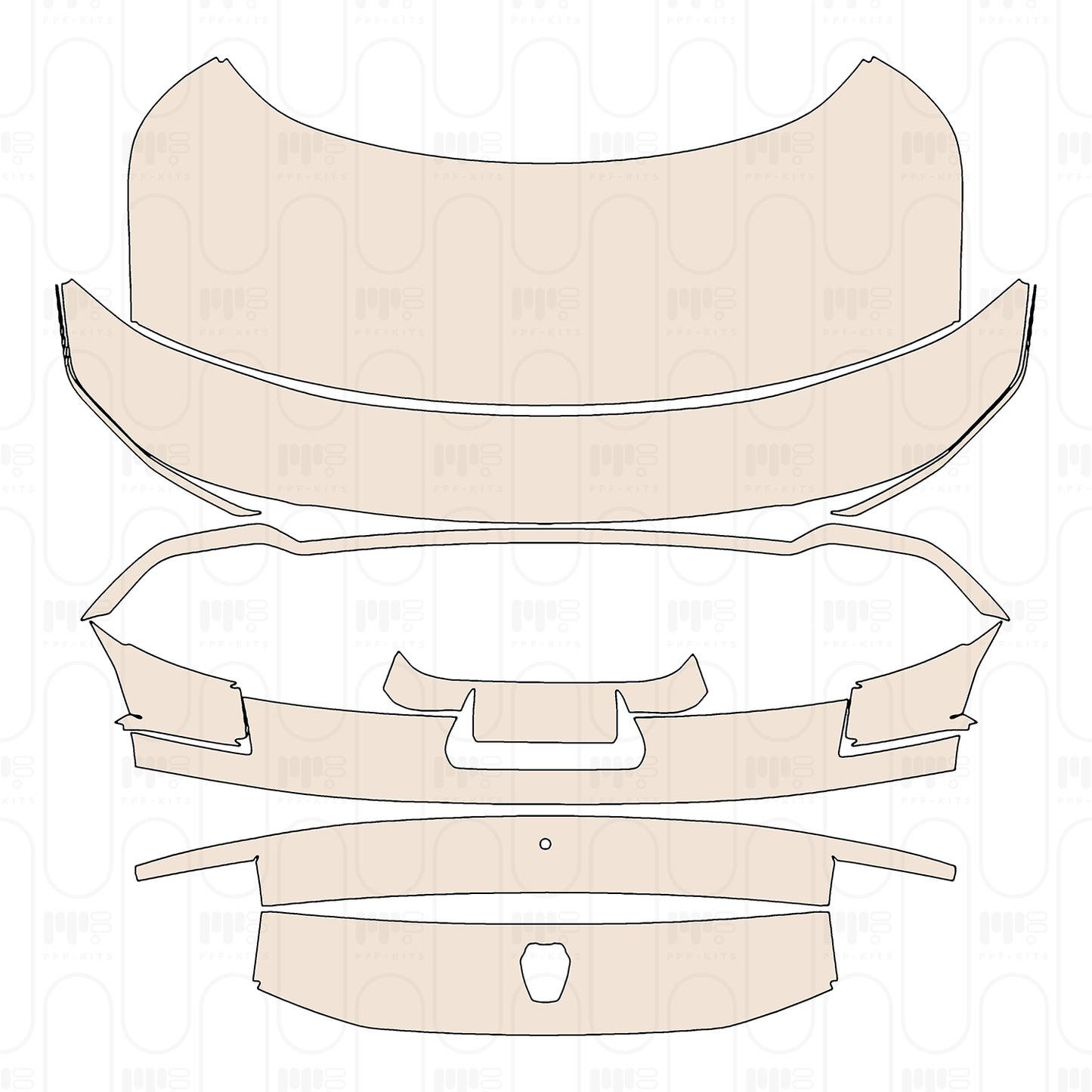 Pre-Cut PPF Ford Mustang Fastback Dark Horse Premium 2024