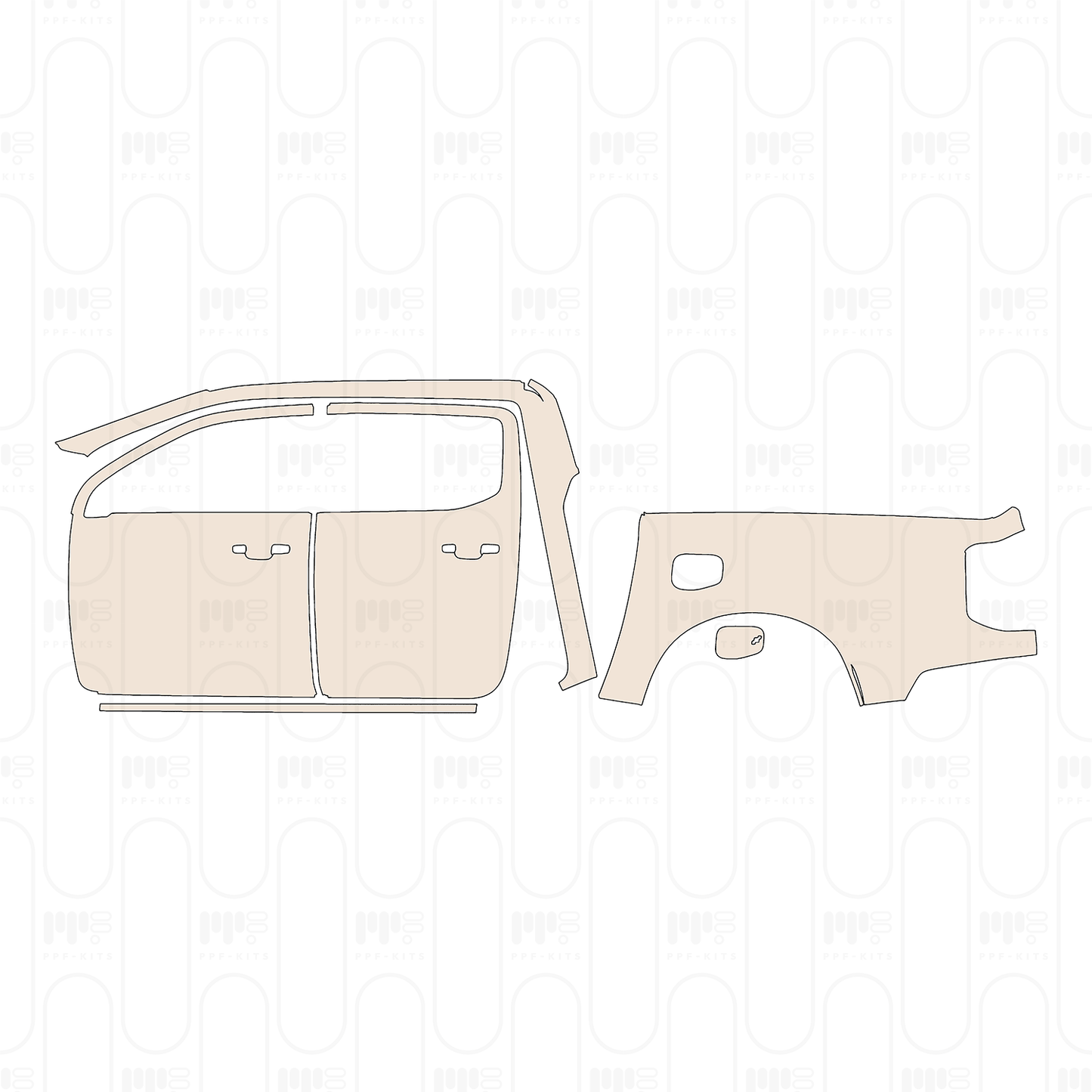 Pre-Cut PPF Ford Ranger (EU) MS-RT Double Cab 2025