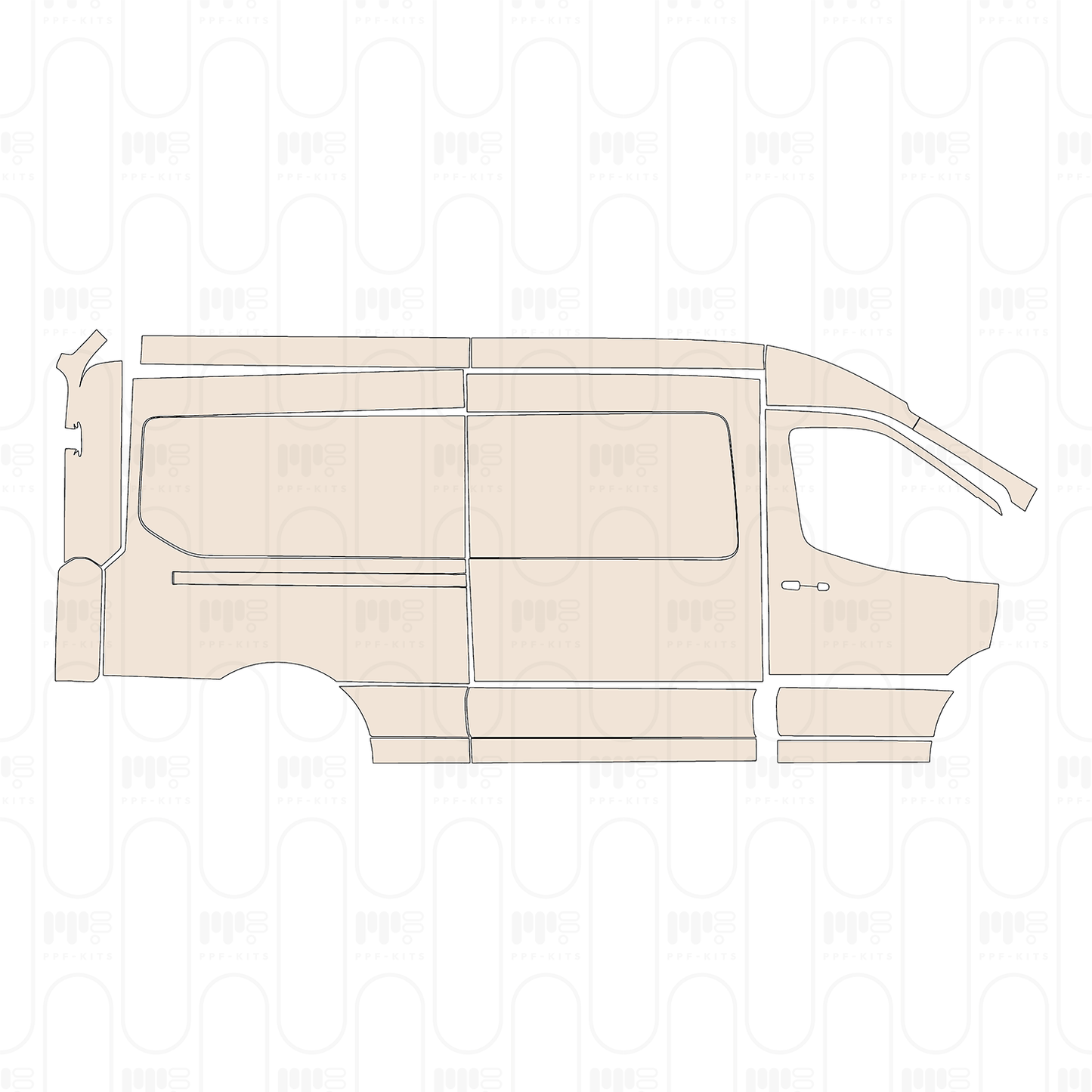 Pre-Cut PPF Ford Transit (US) Medium Roof Long 2022