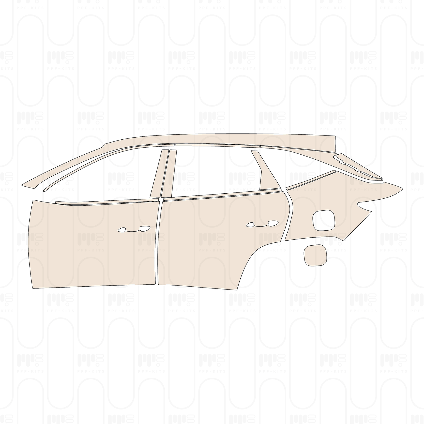 Pre-Cut PPF Hyundai Tucson L (CN) Base 2022