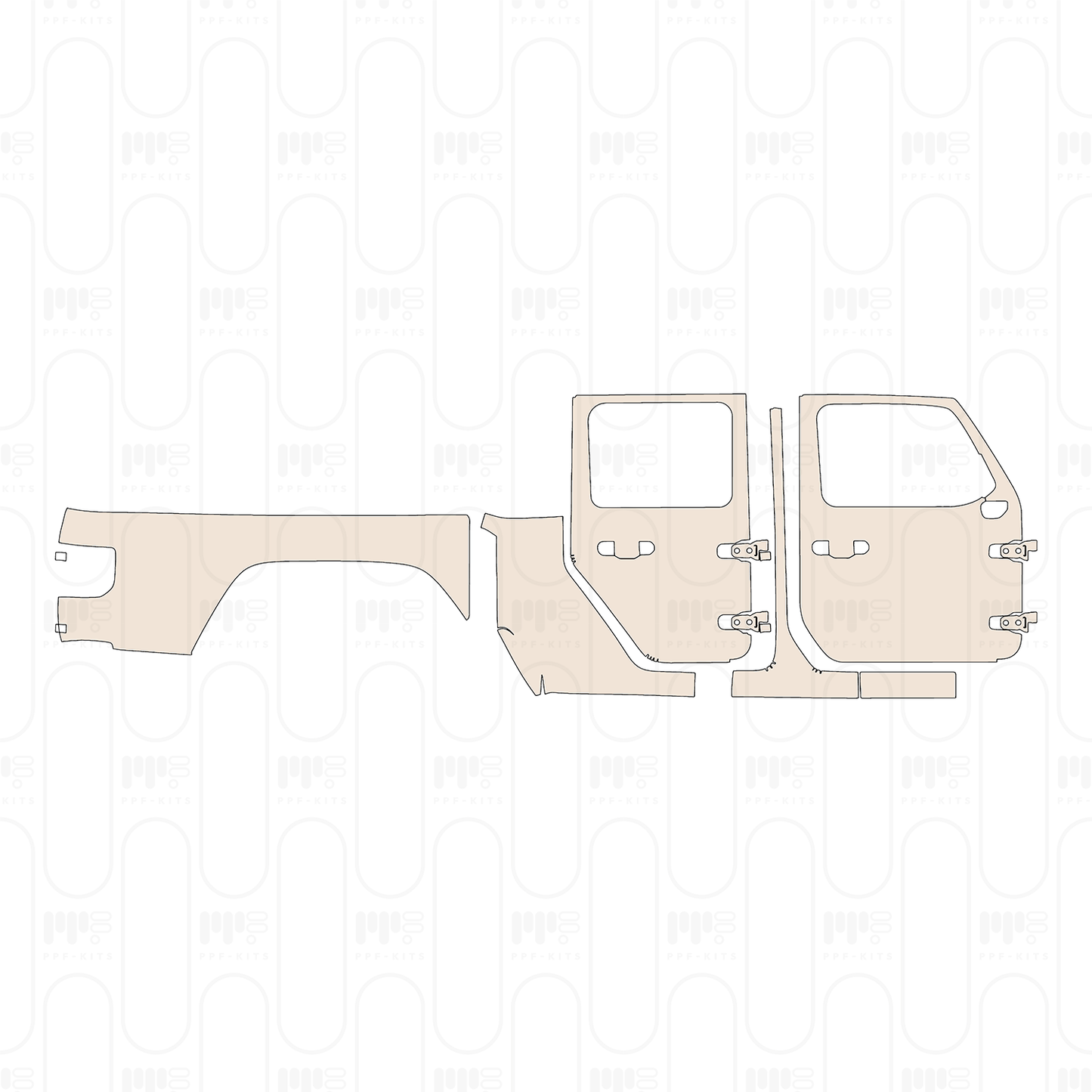Pre-Cut PPF JEEP Gladiator Mojave 2022