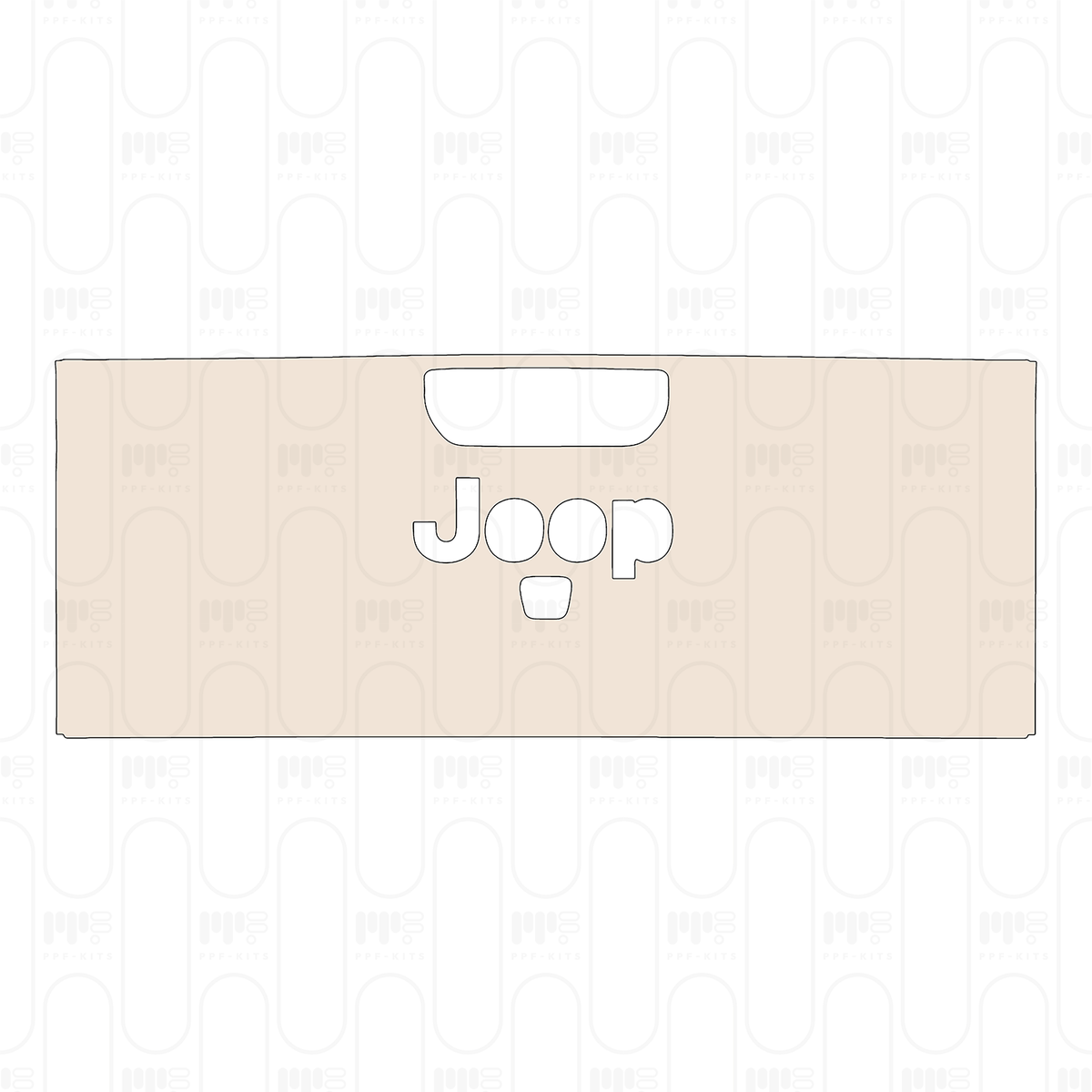 Pre-cut PPF pattern: Trunk Lid - Jeep