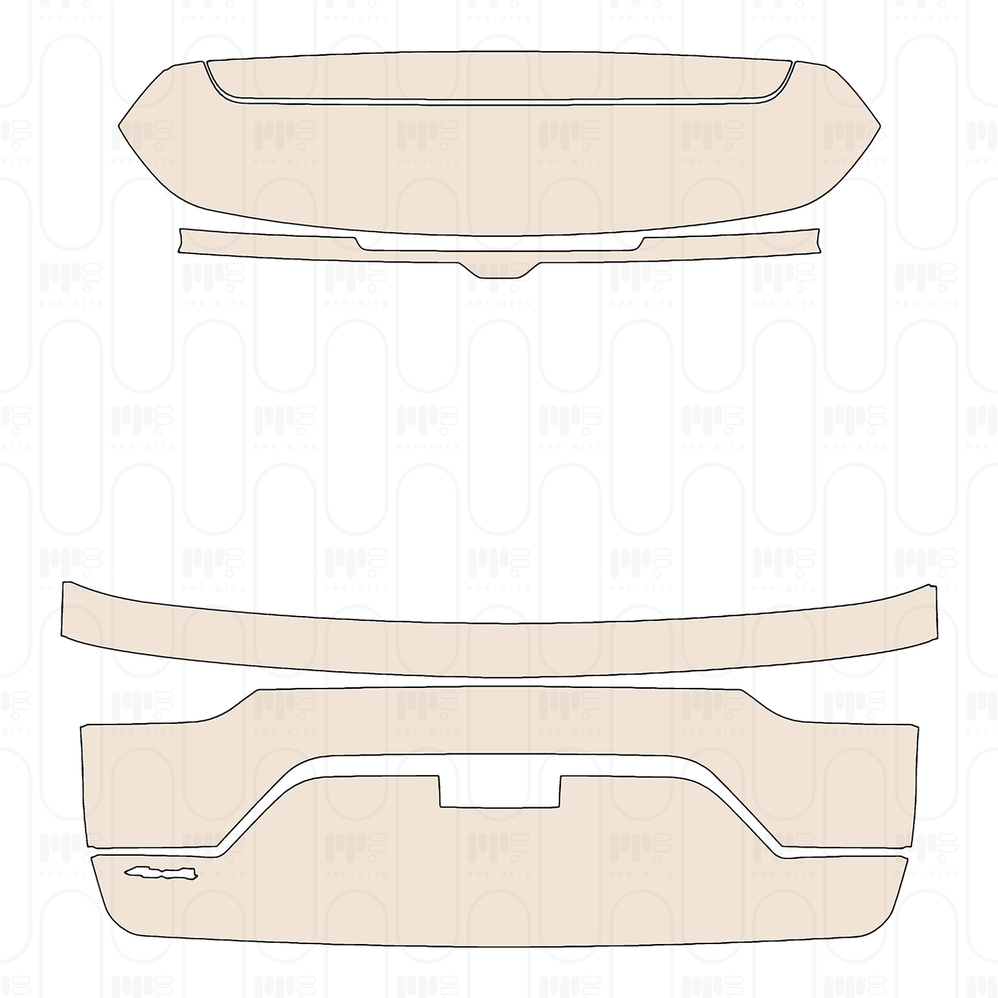 Pre-Cut PPF JEEP Grand Cherokee Grand Cherokee (2-row) Altitude 2022