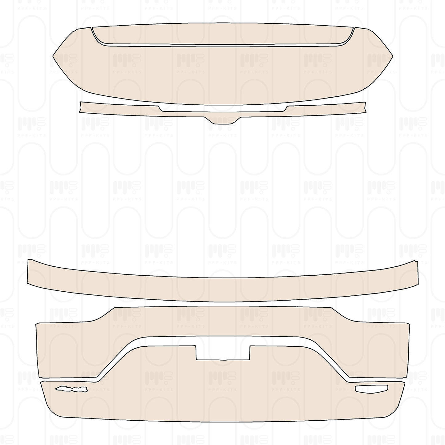 Pre-Cut PPF JEEP Grand Cherokee Grand Cherokee (2-row) Summit 2022