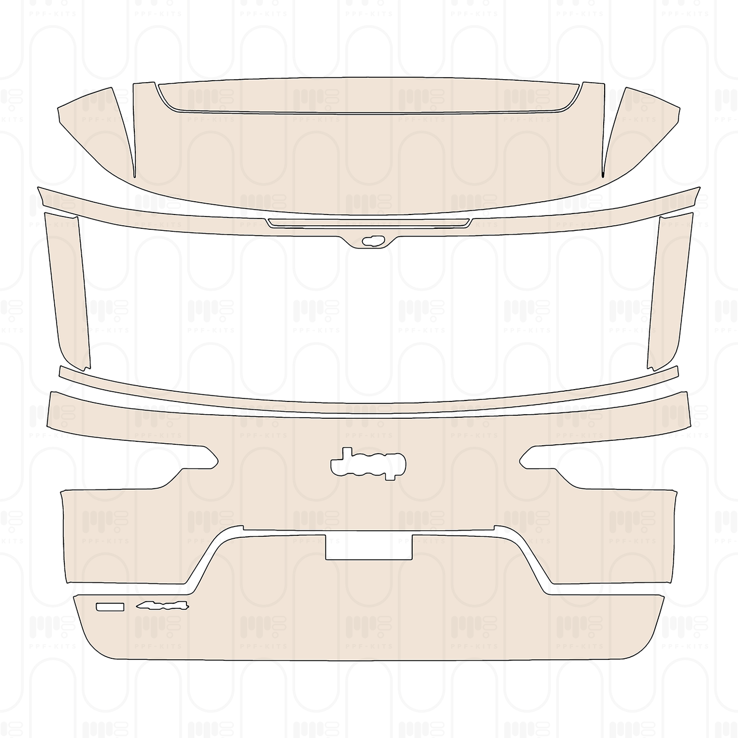 Pre-Cut PPF JEEP Grand Cherokee Grand Cherokee L (3-row) Altitude 2022