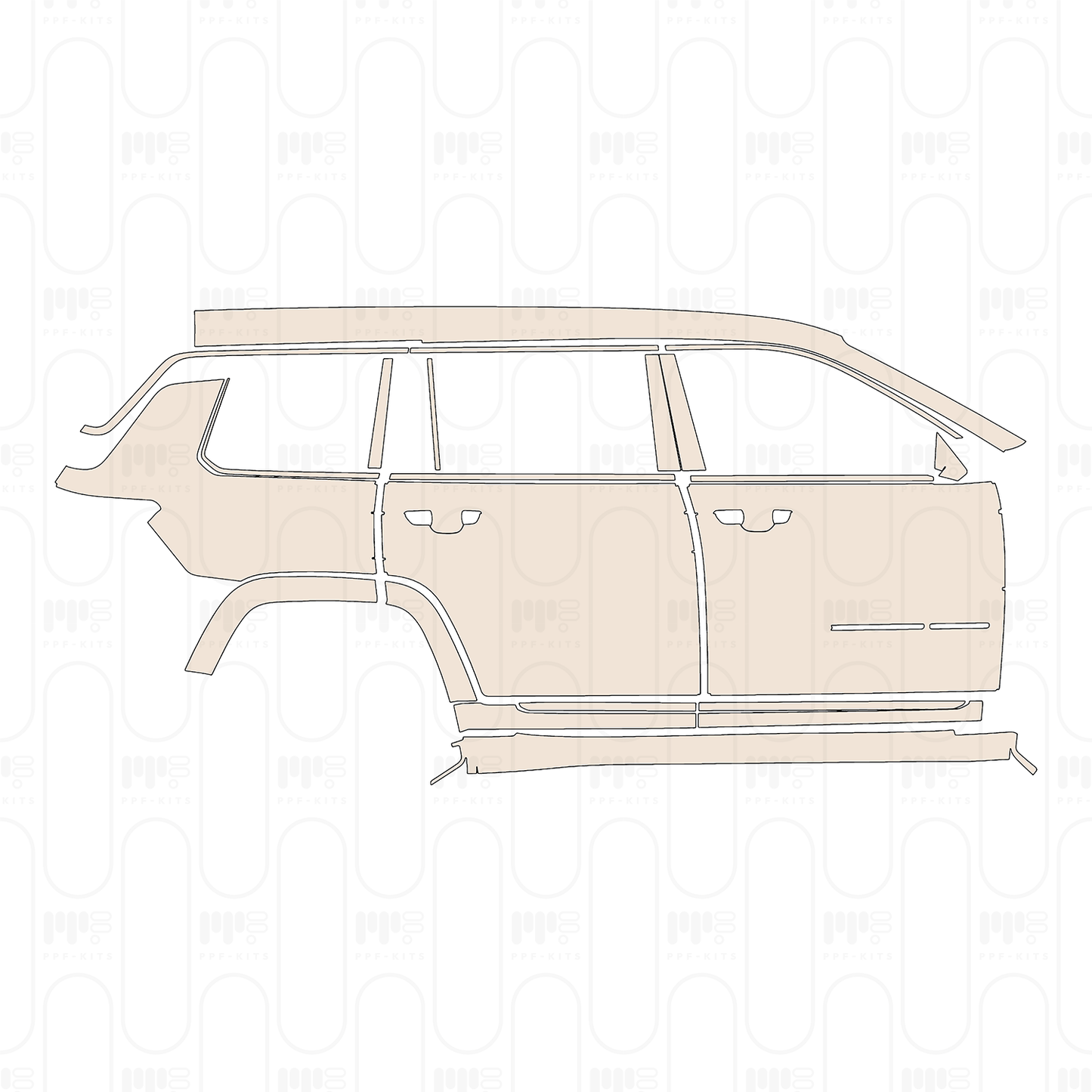 Pre-Cut PPF JEEP Grand Cherokee Grand Cherokee L (3-row) Summit 2022