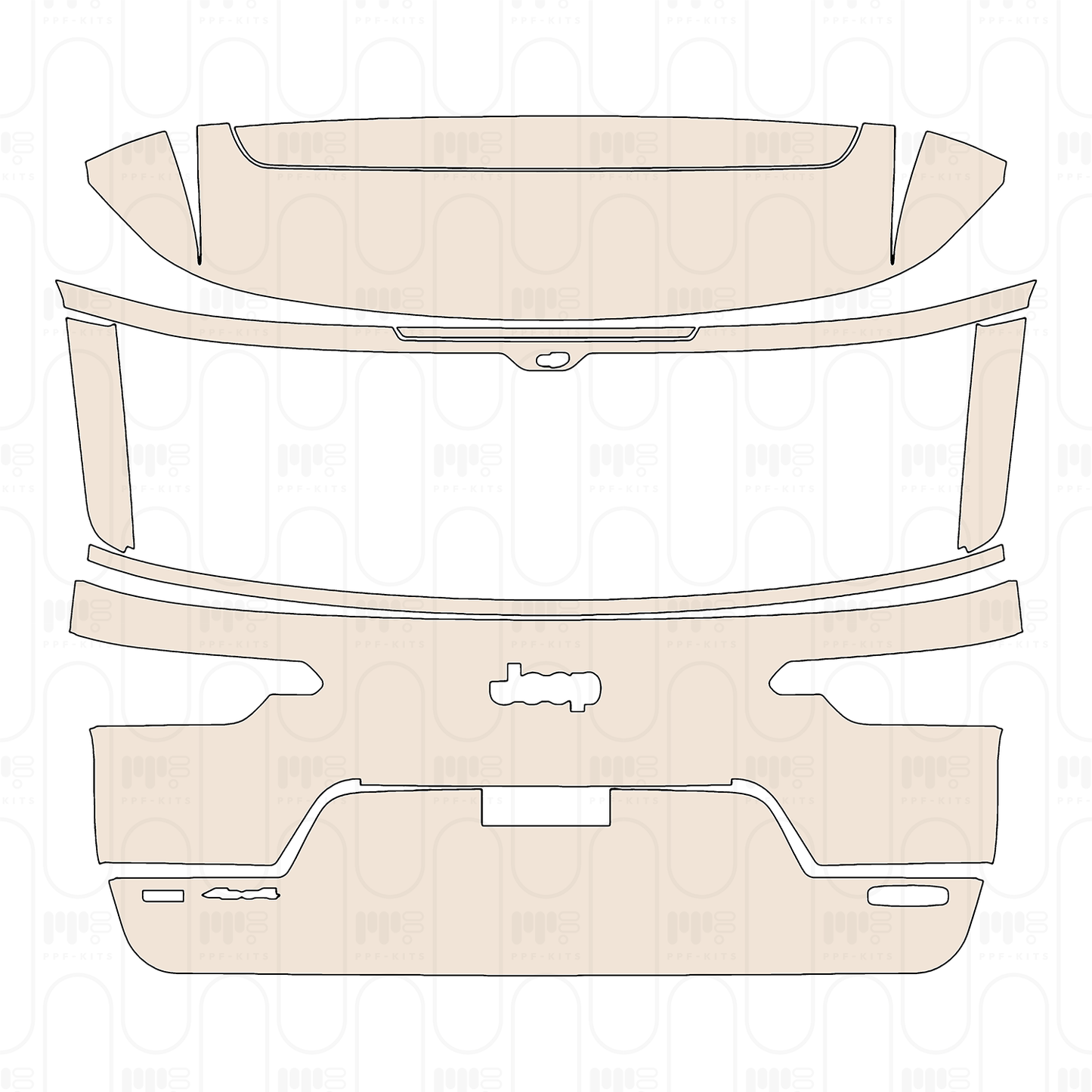 Pre-Cut PPF JEEP Grand Cherokee Grand Cherokee L (3-row) Overland 2022